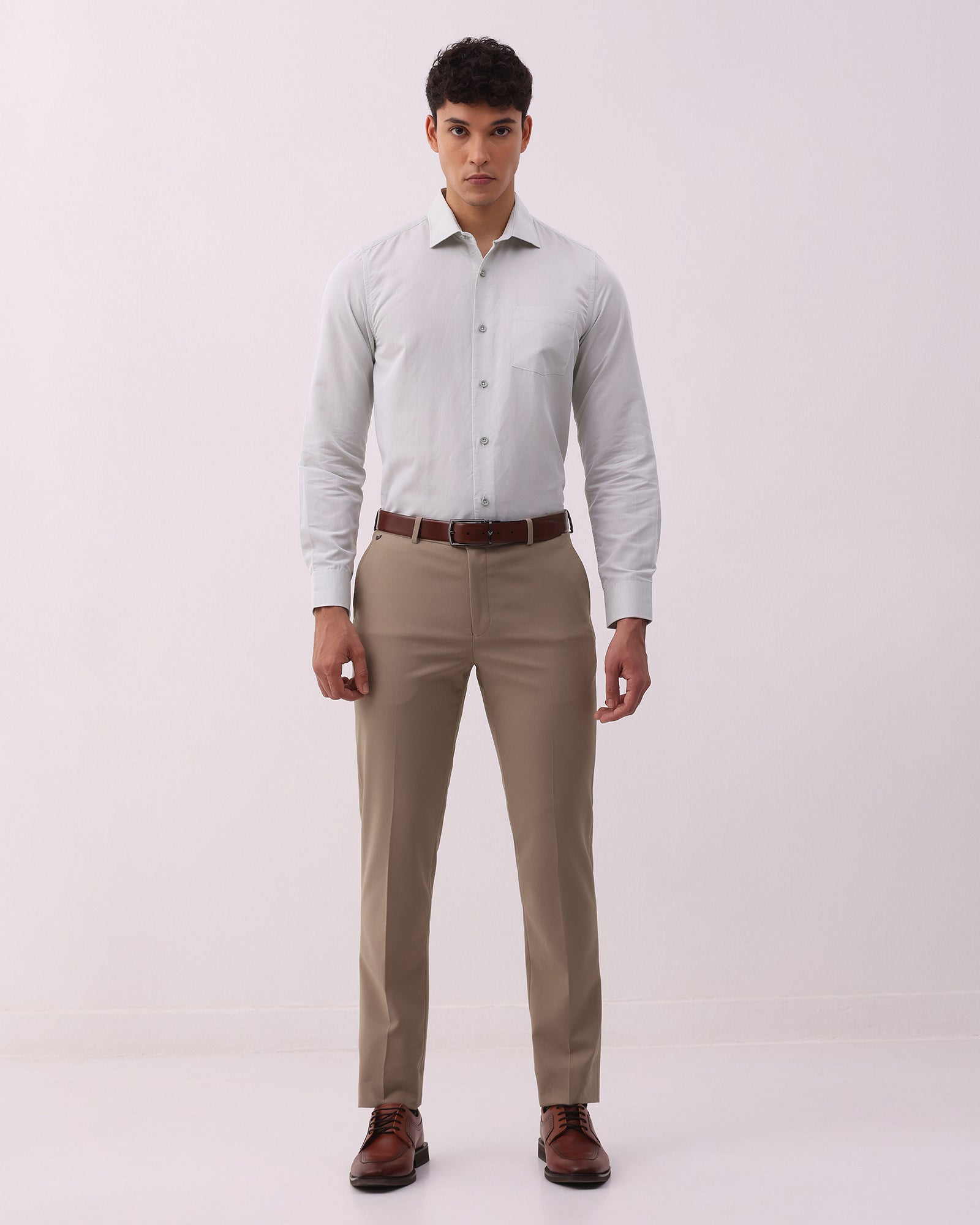 Mint Linen Solid Shirt - Kaden