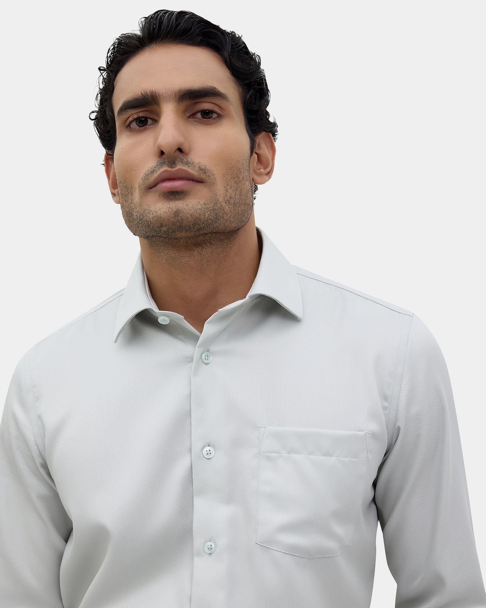 Mint Unwrinkle Textured Shirt - P31