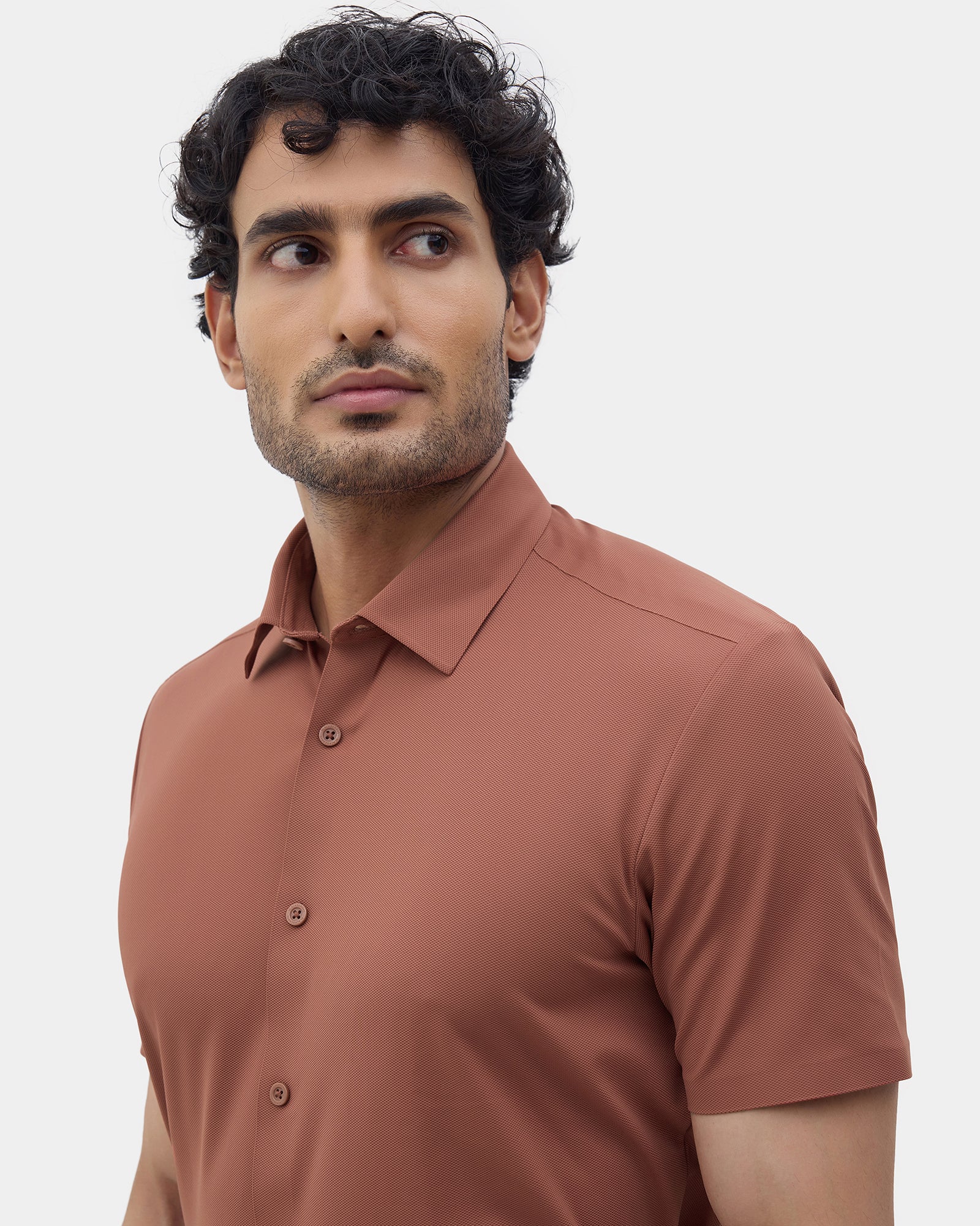 Rust TechPro Textured Shirt - Kanon