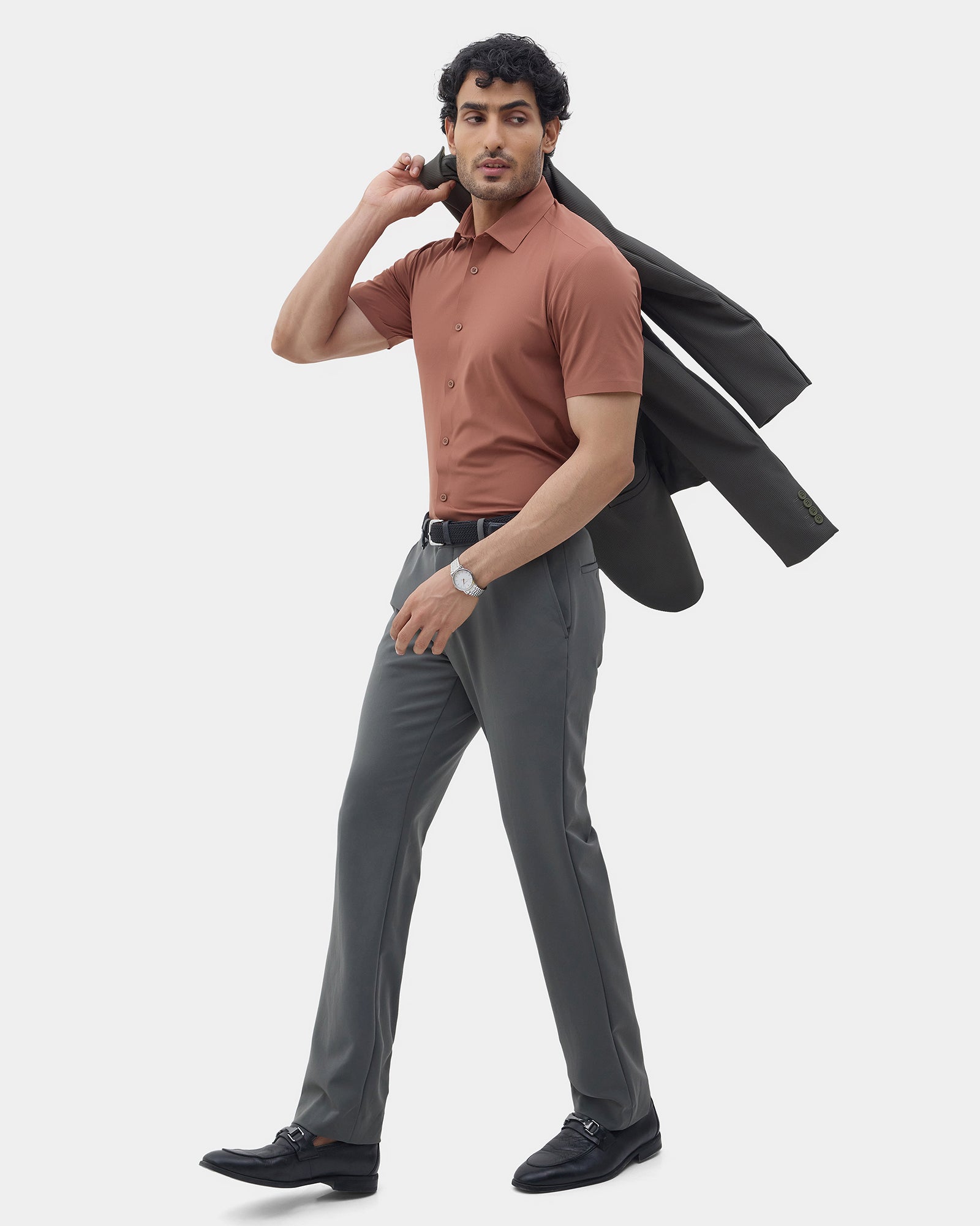Rust TechPro Textured Shirt - Kanon
