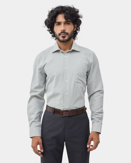 Olive Unwrinkle Textured Shirt - Russel E