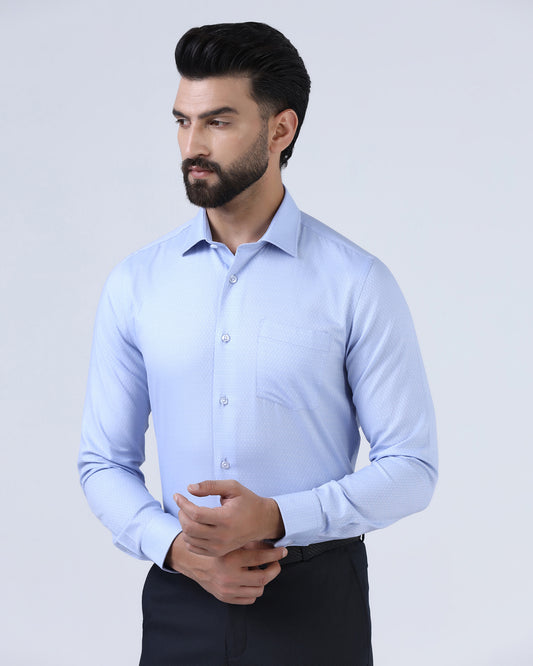Light Blue Staples Dobby Formal Shirts - Hydra
