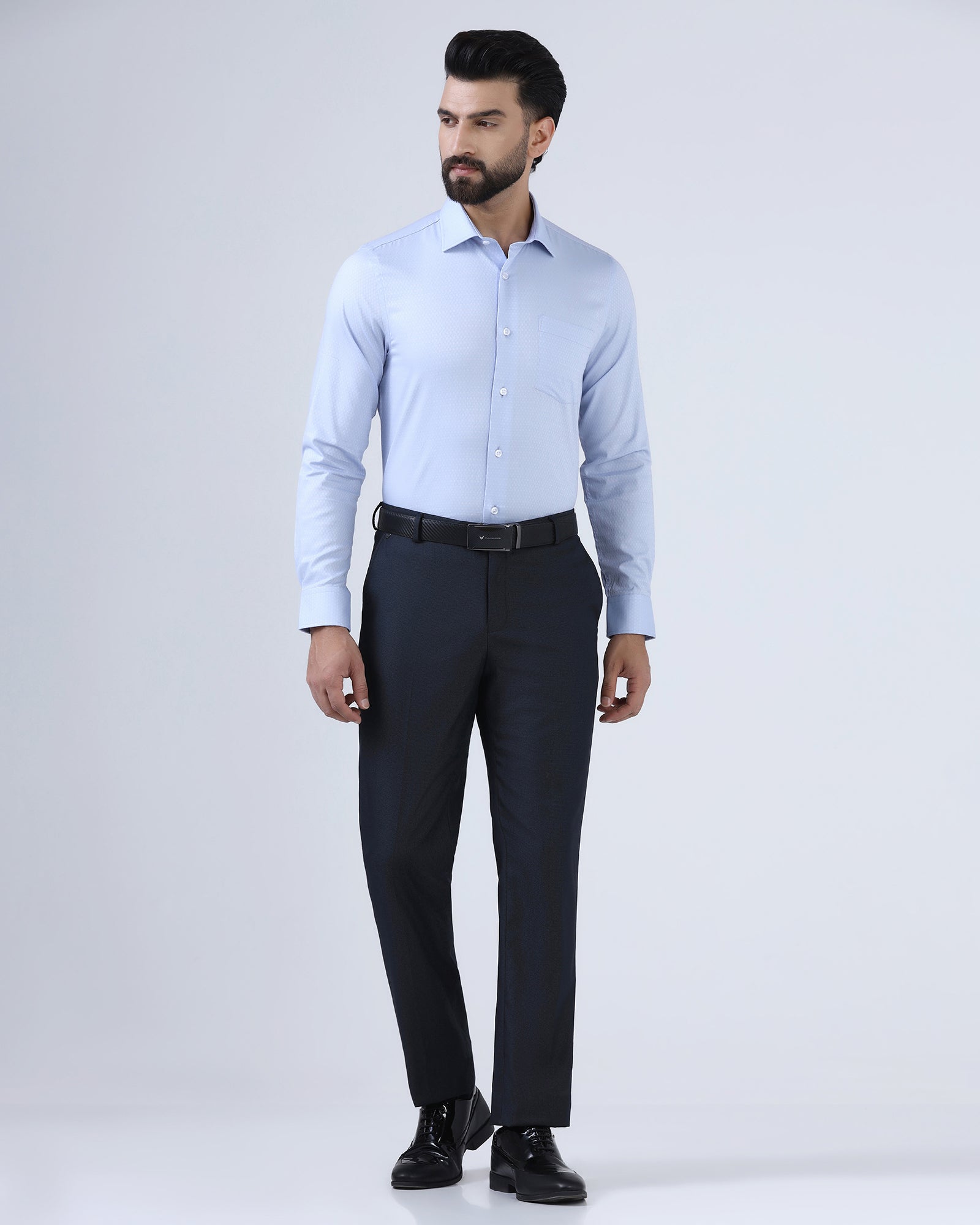 Light Blue Staples Dobby Formal Shirts - Hydra