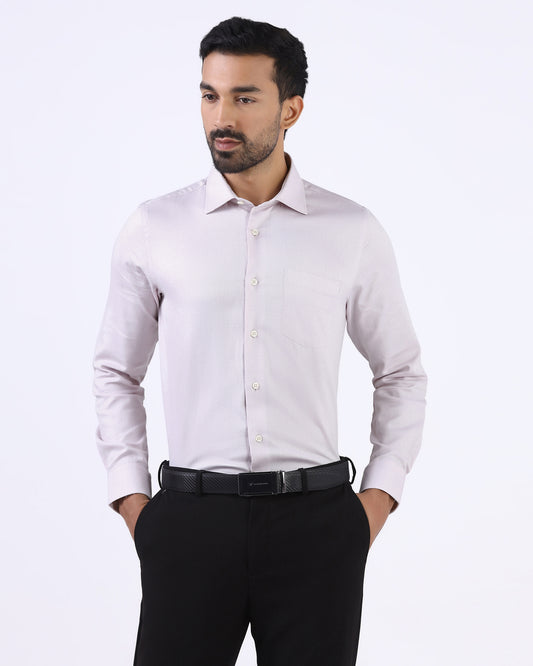 Light Pink Staples Dobby Formal Shirts - Bridget
