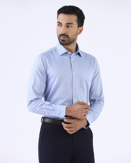 Light Blue Staples Dobby Formal Shirts - Bernard