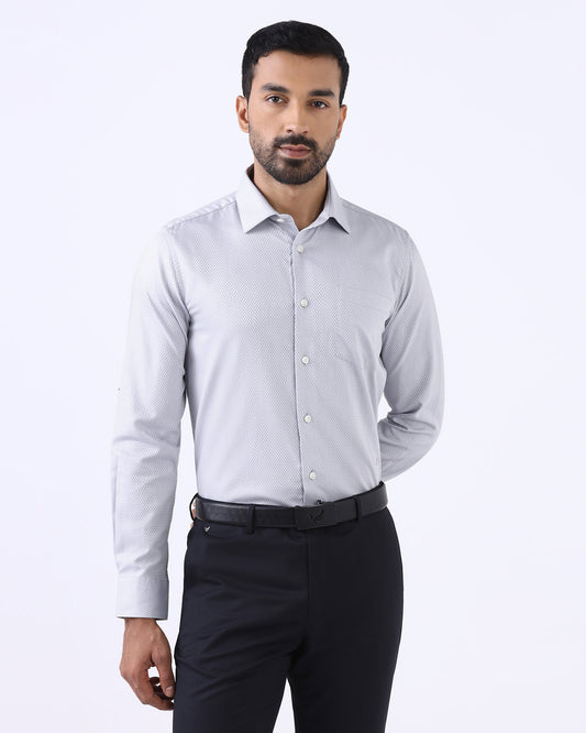 Light Grey Staples Dobby Formal Shirts - Bernard