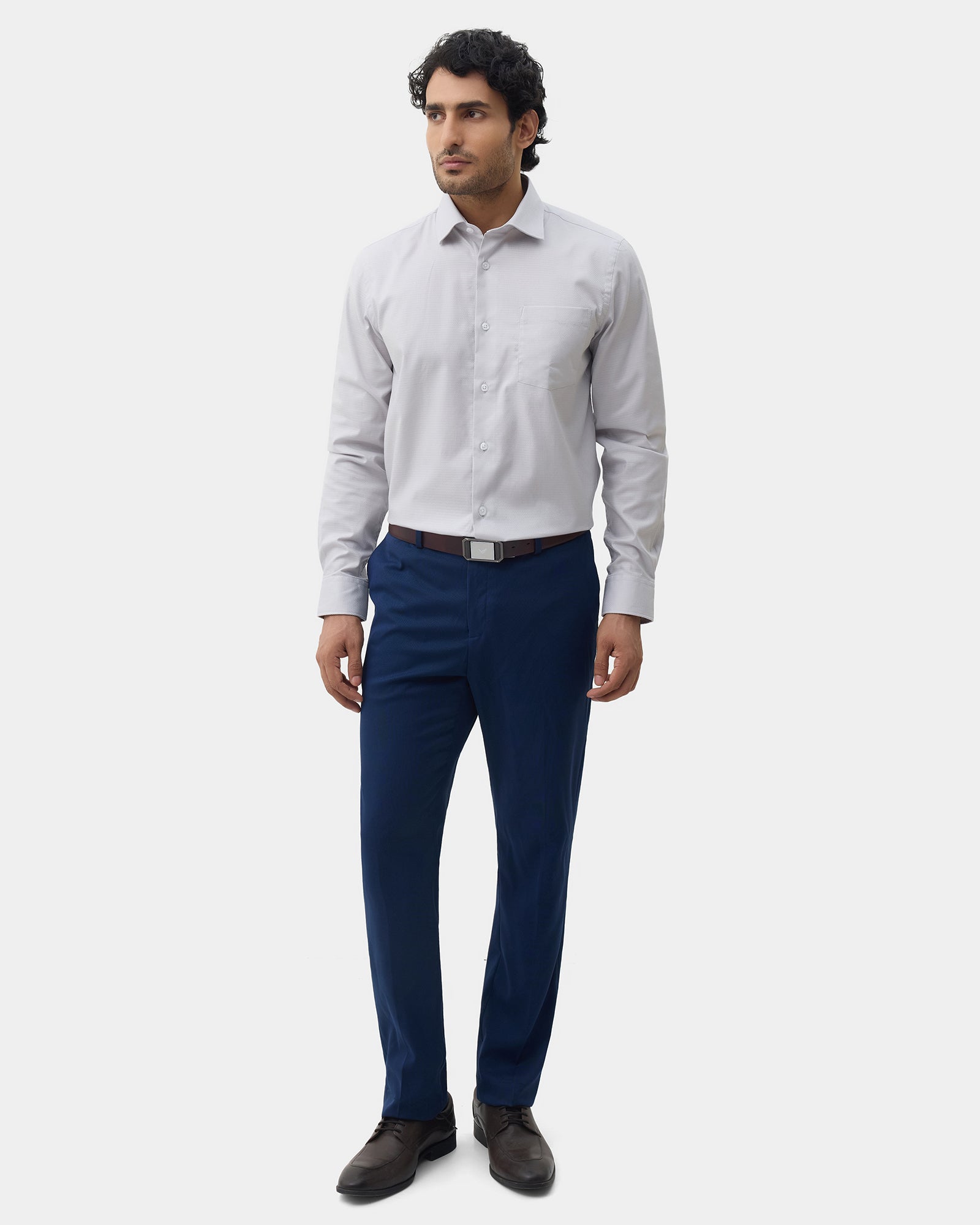 Light Grey Textured Shirt - Derek