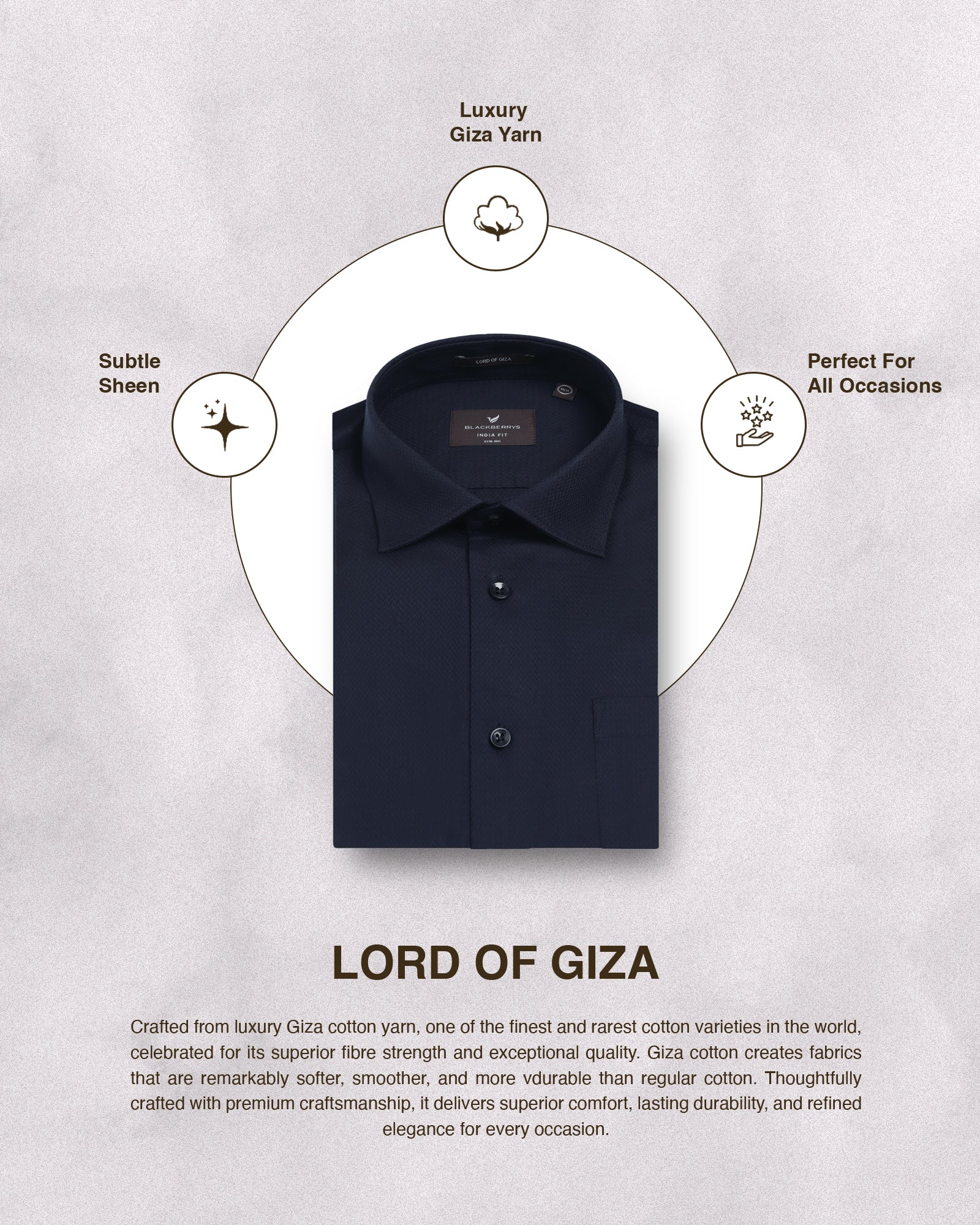 Navy Textured Shirt - Derek