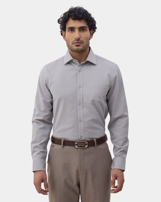 Brown Unwrinkle Textured Shirt - Sigma