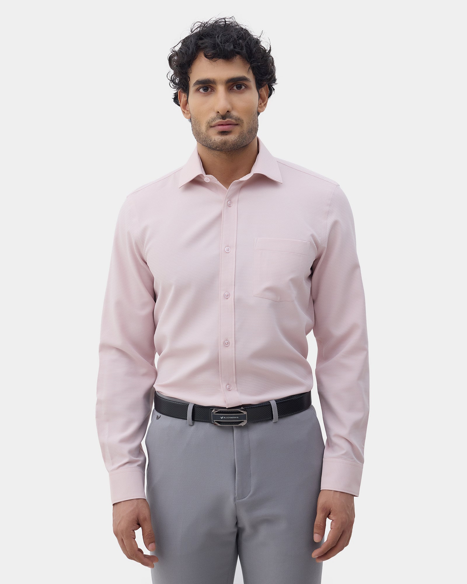 LONG SLEEVE INDIA FIT DOBBY SHIRT