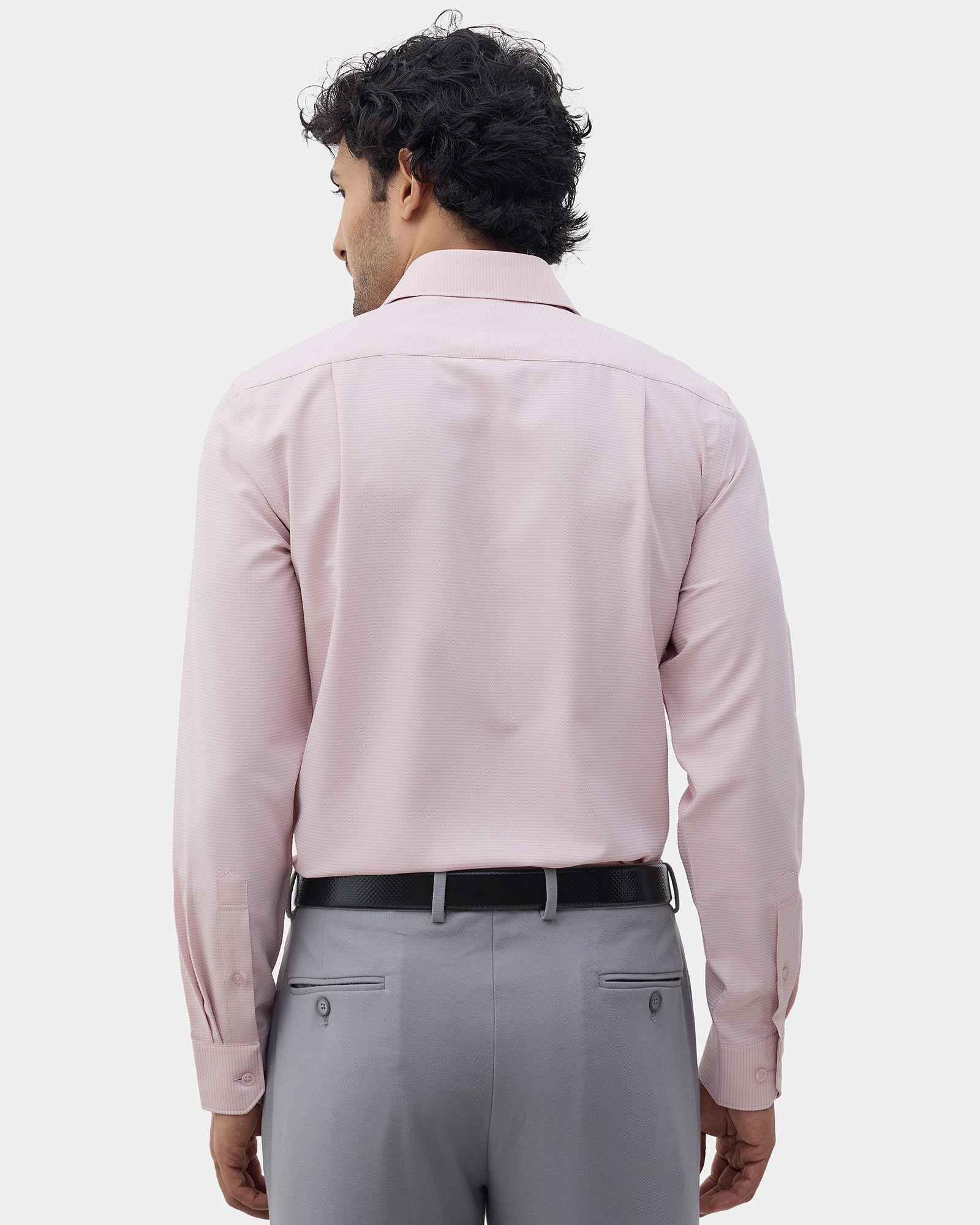 Peach Unwrinkle Textured Shirt - Sigma E