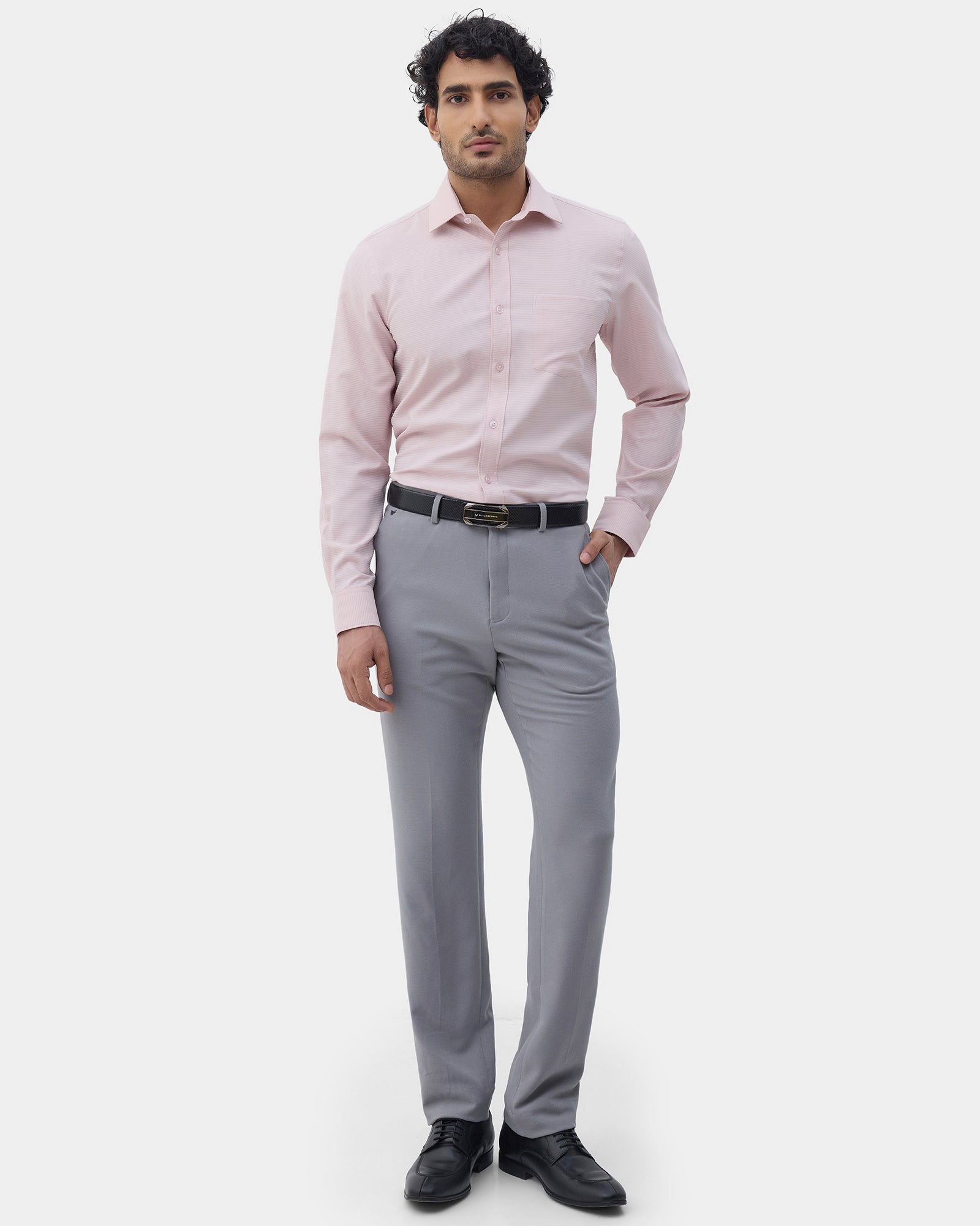Peach Unwrinkle Textured Shirt - Sigma E