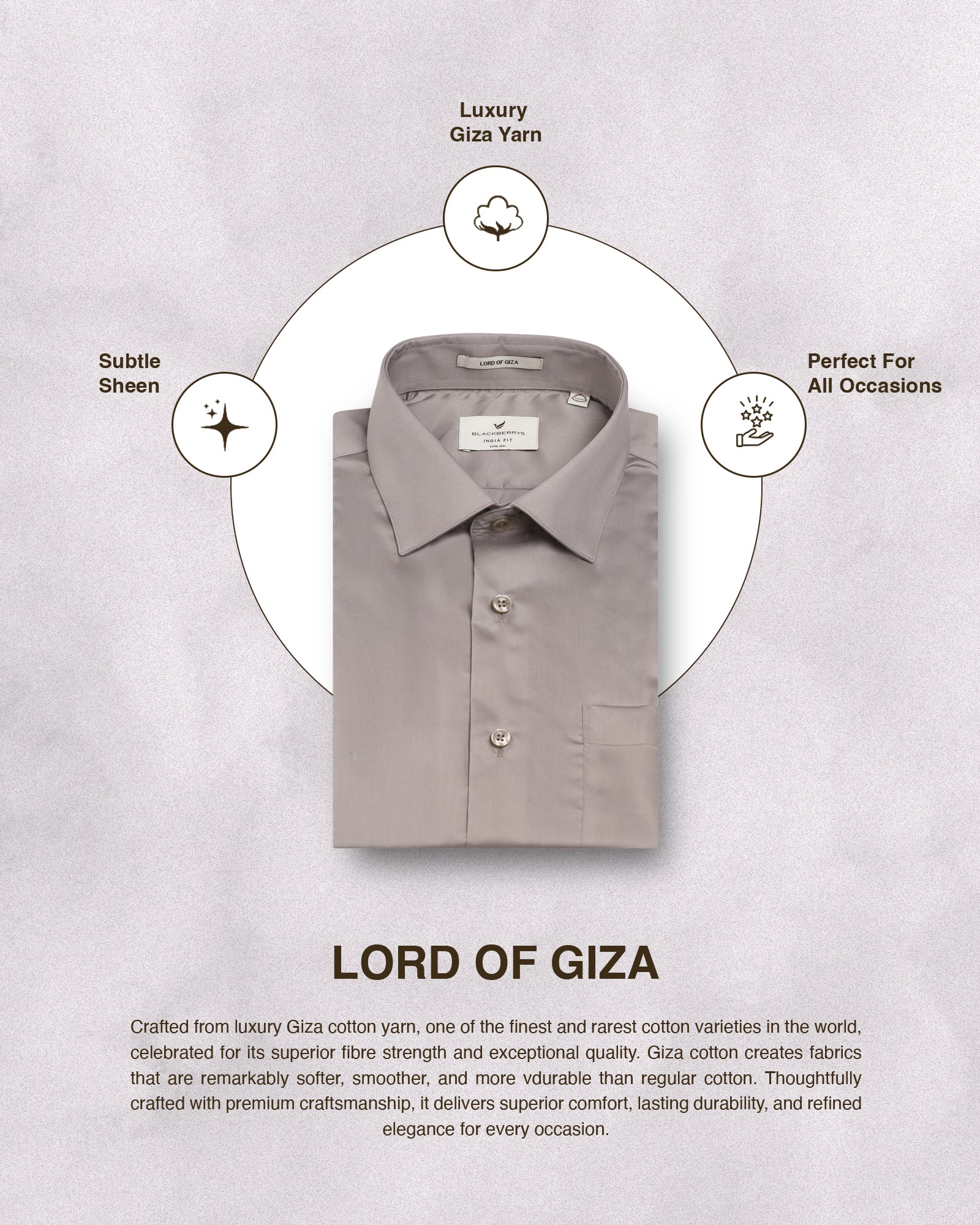 Beige Solid Shirt - Roger