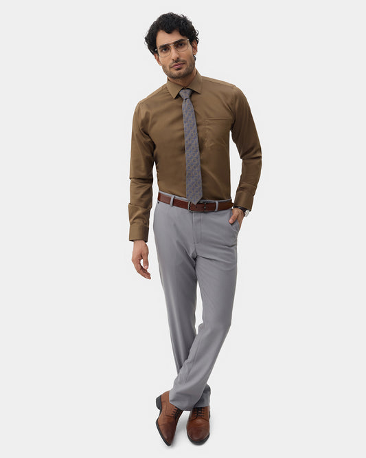 Ochre Solid Shirt - Roger