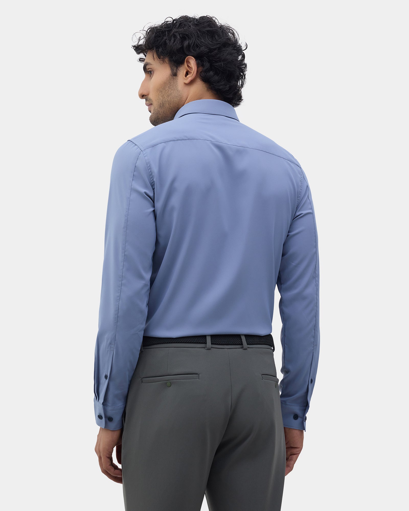 Mid Blue Solid Shirt - Shephard