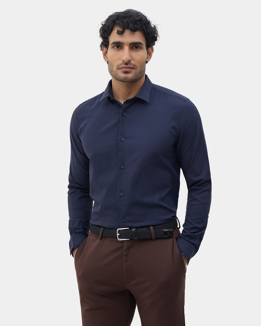 Navy Solid Shirt - Shephard