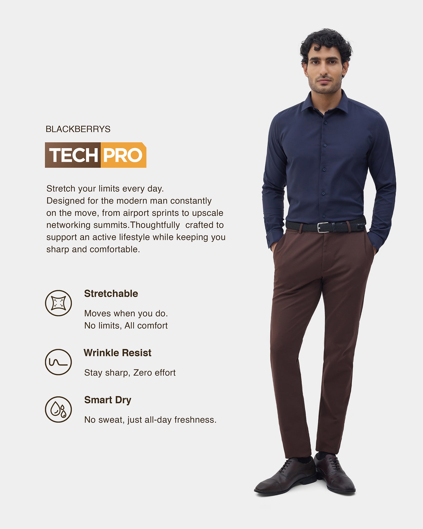 Navy Solid Shirt - Shephard