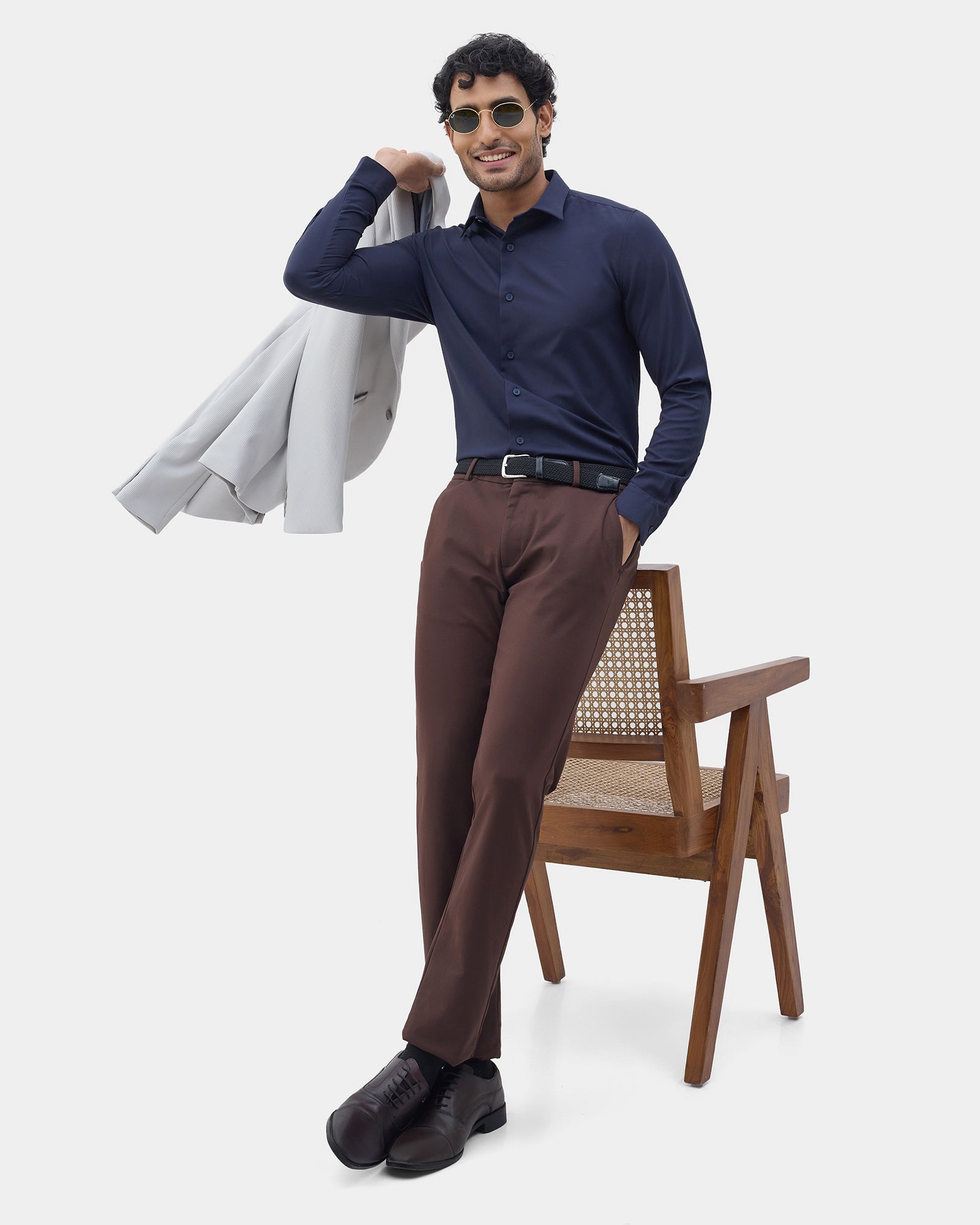 Navy Solid Shirt - Shephard
