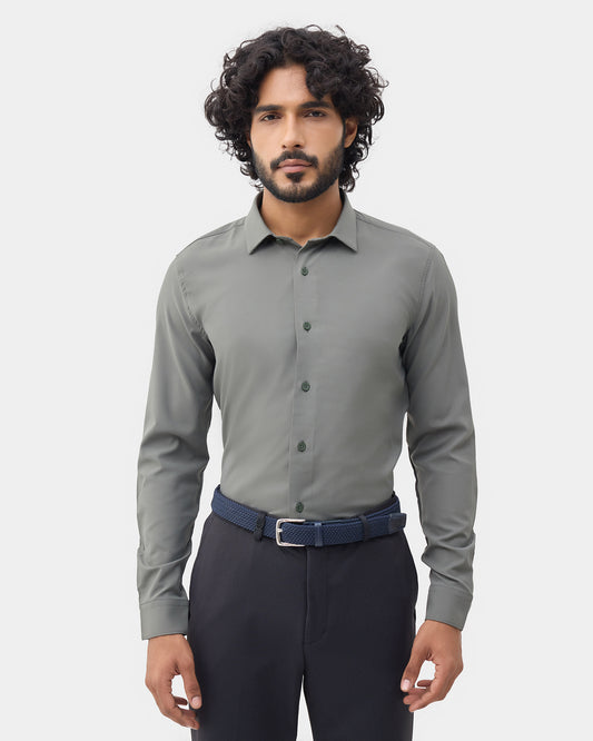Olive Solid Shirt - Shephard