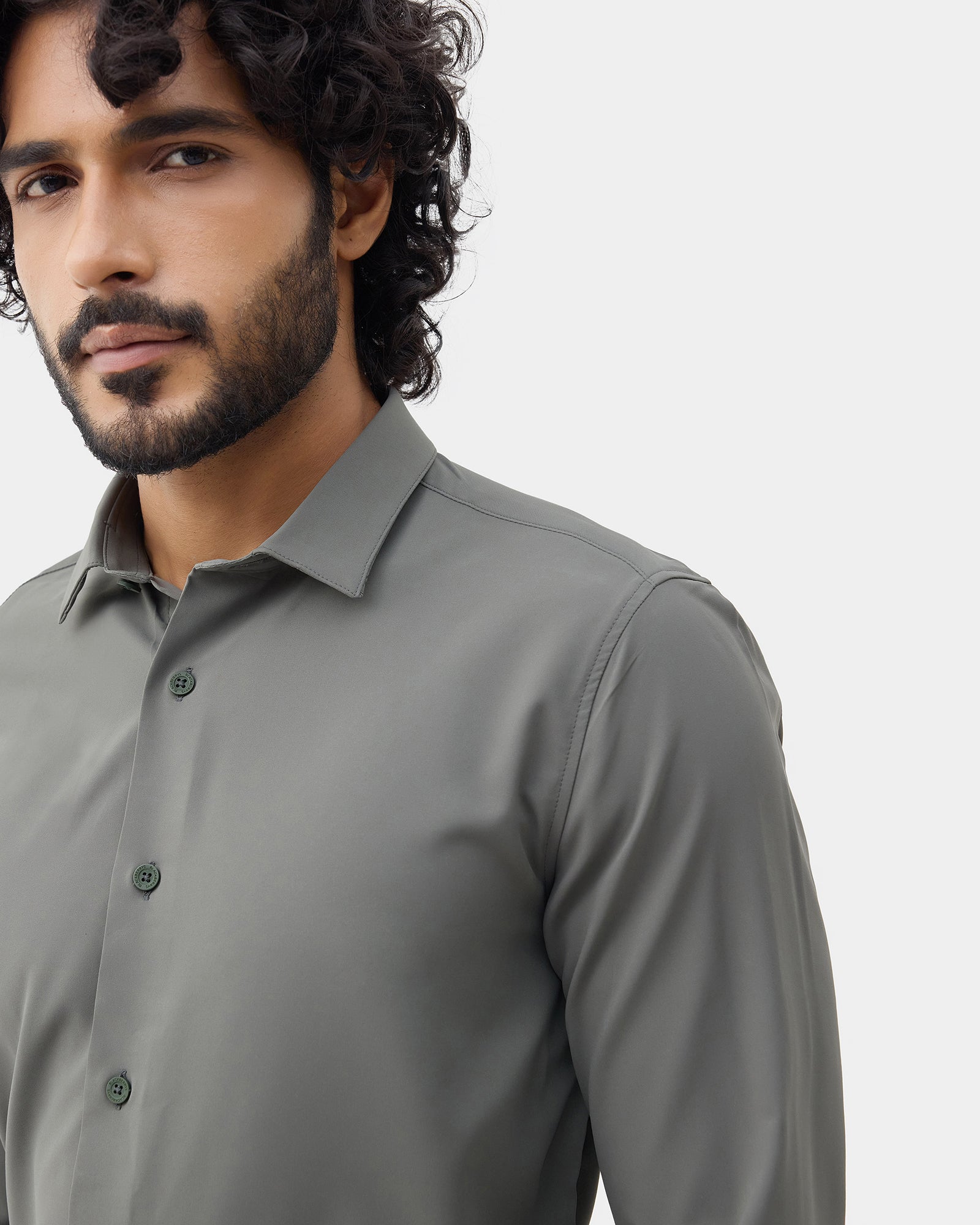 Olive Solid Shirt - Shephard