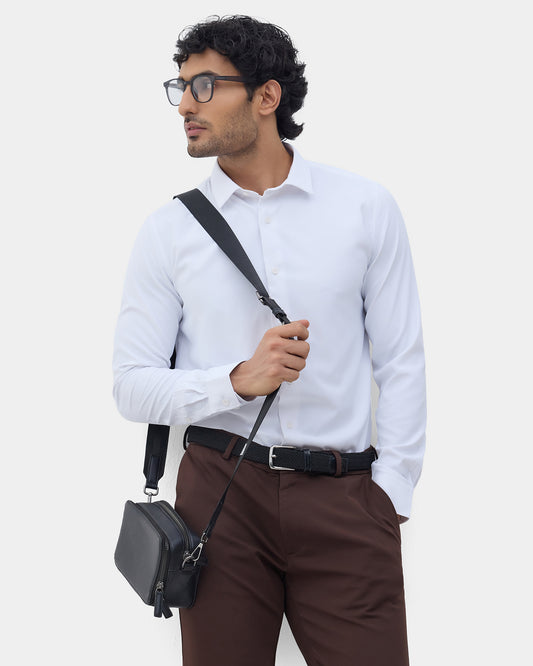 White Solid Shirt - Shephard
