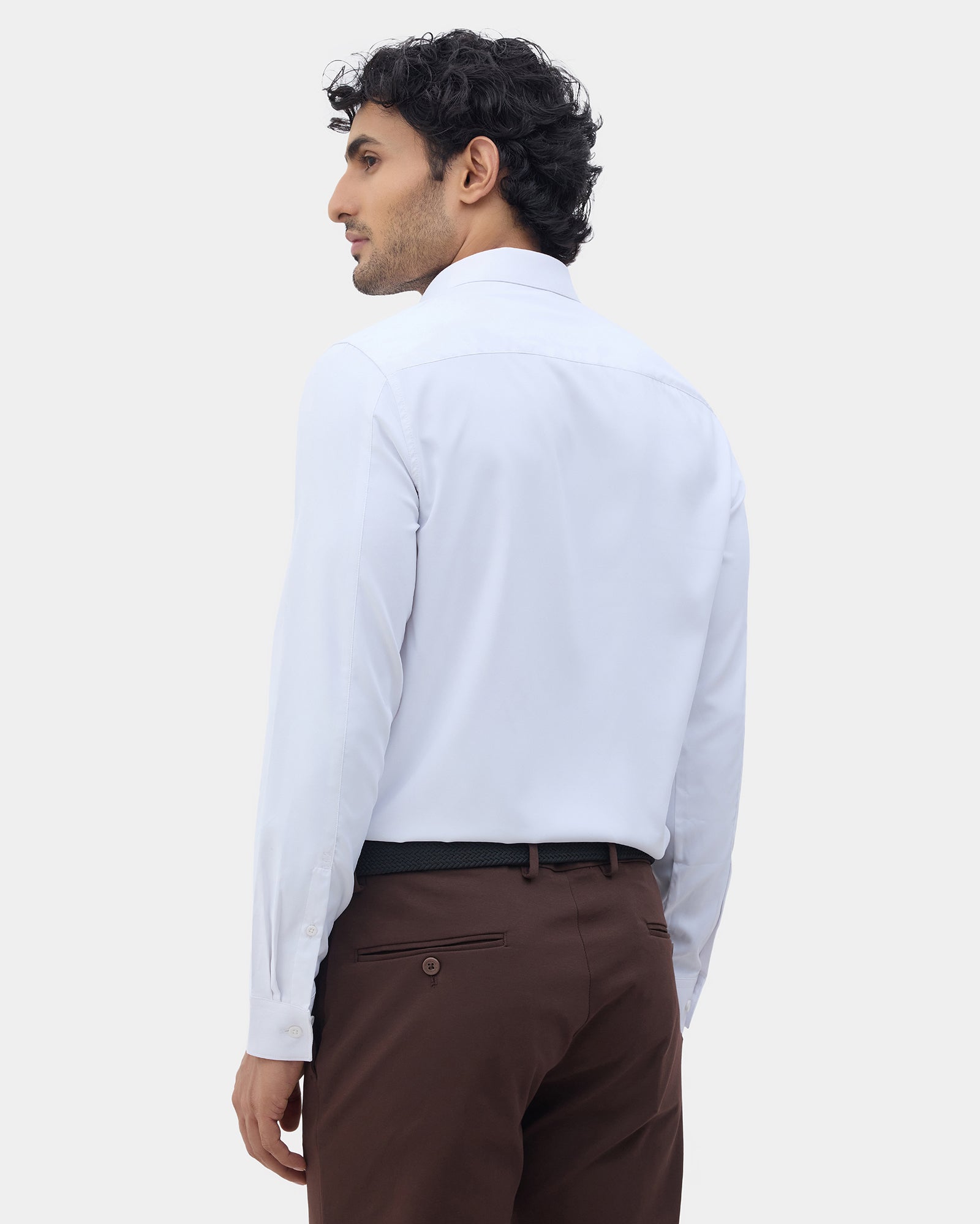 White Solid Shirt - Shephard