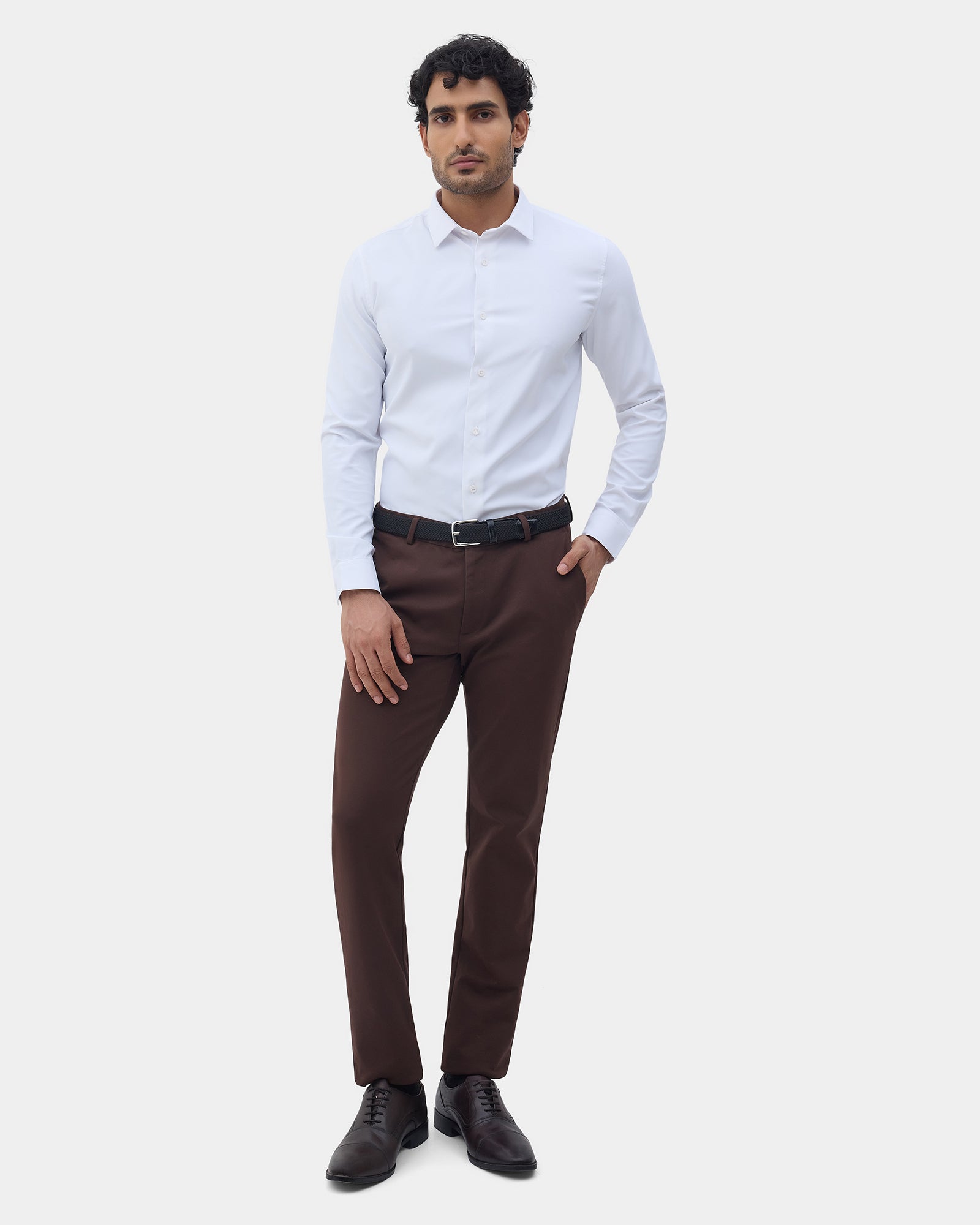 White Solid Shirt - Shephard