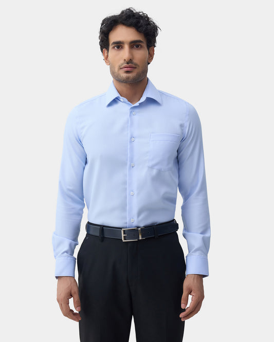 Light Blue Textured Shirt - Claron