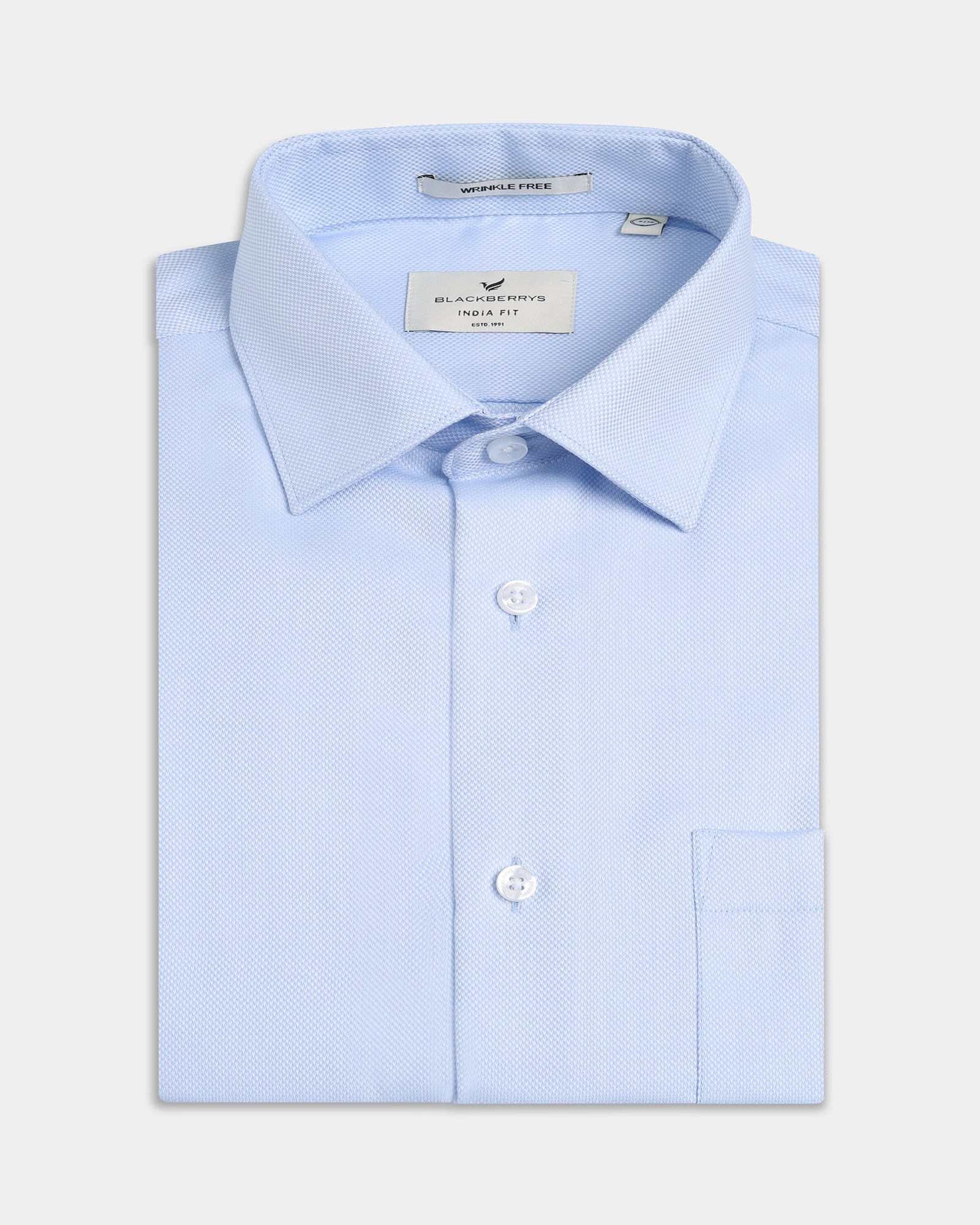 Light Blue Textured Shirt - Claron