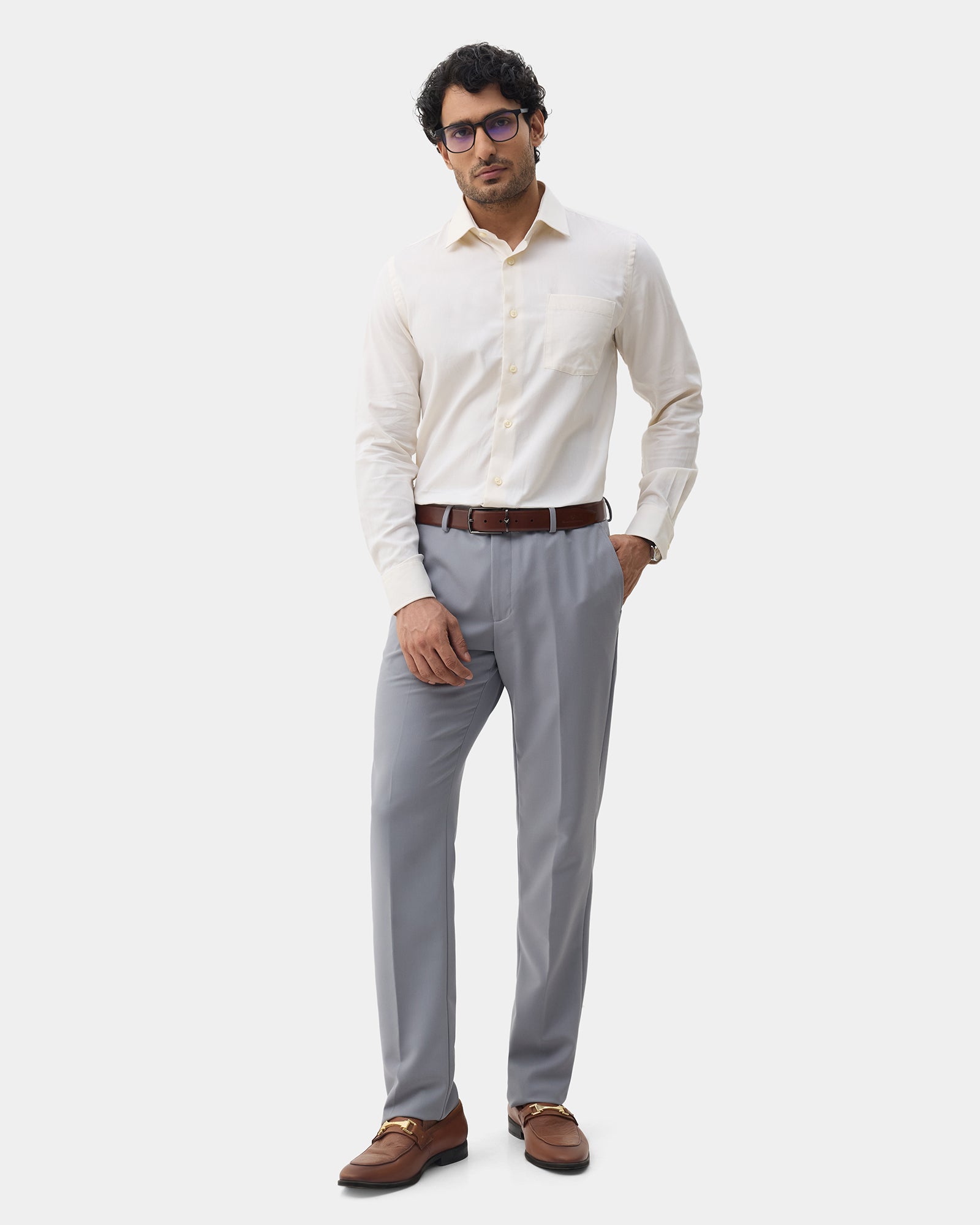 Cream Textured Shirt - Noven