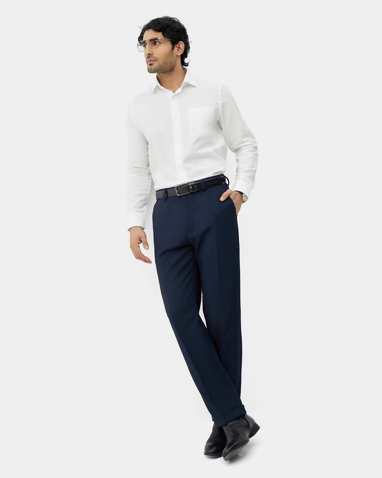 White Textured Shirt - Noven
