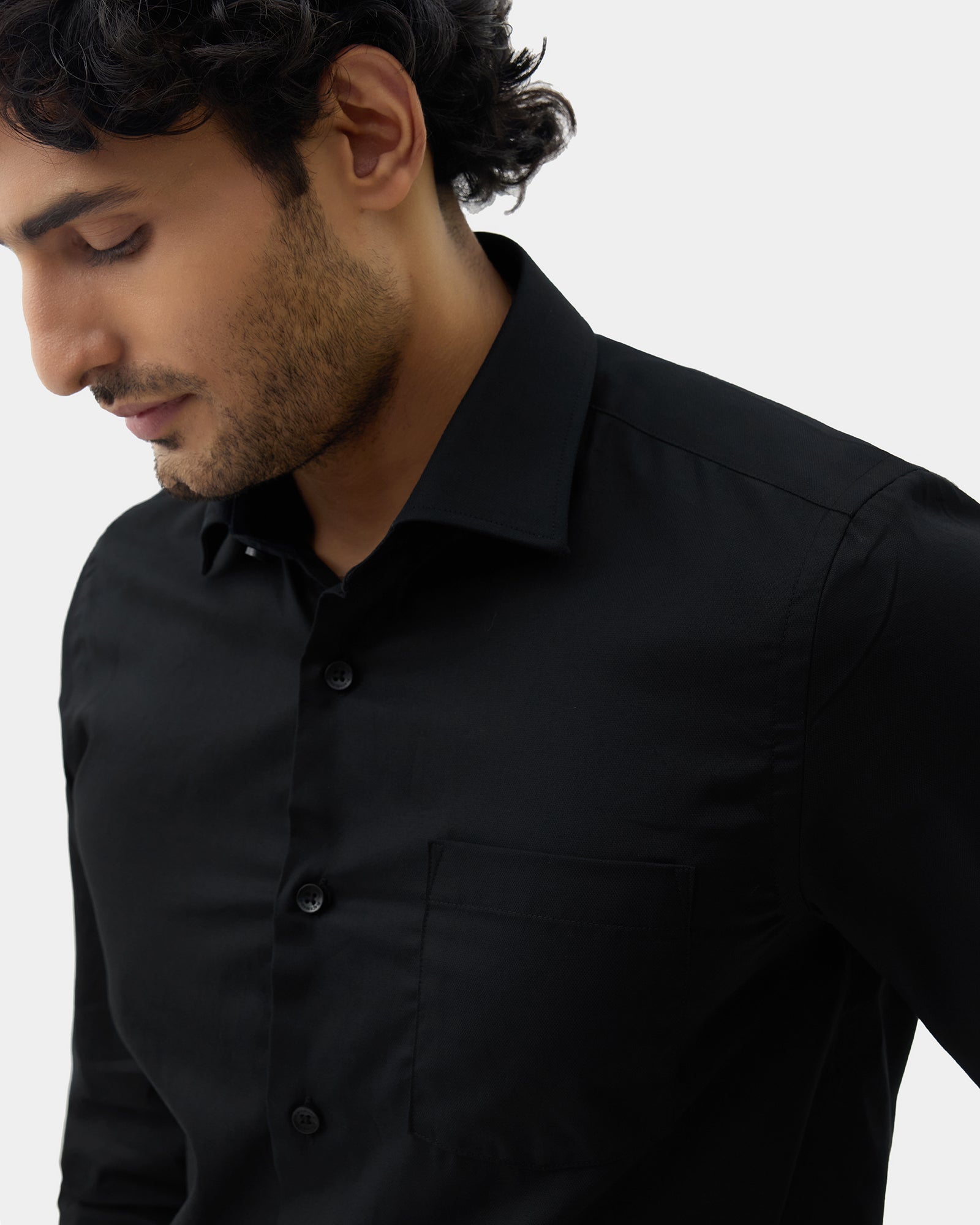 Black Textured Shirt - Noven