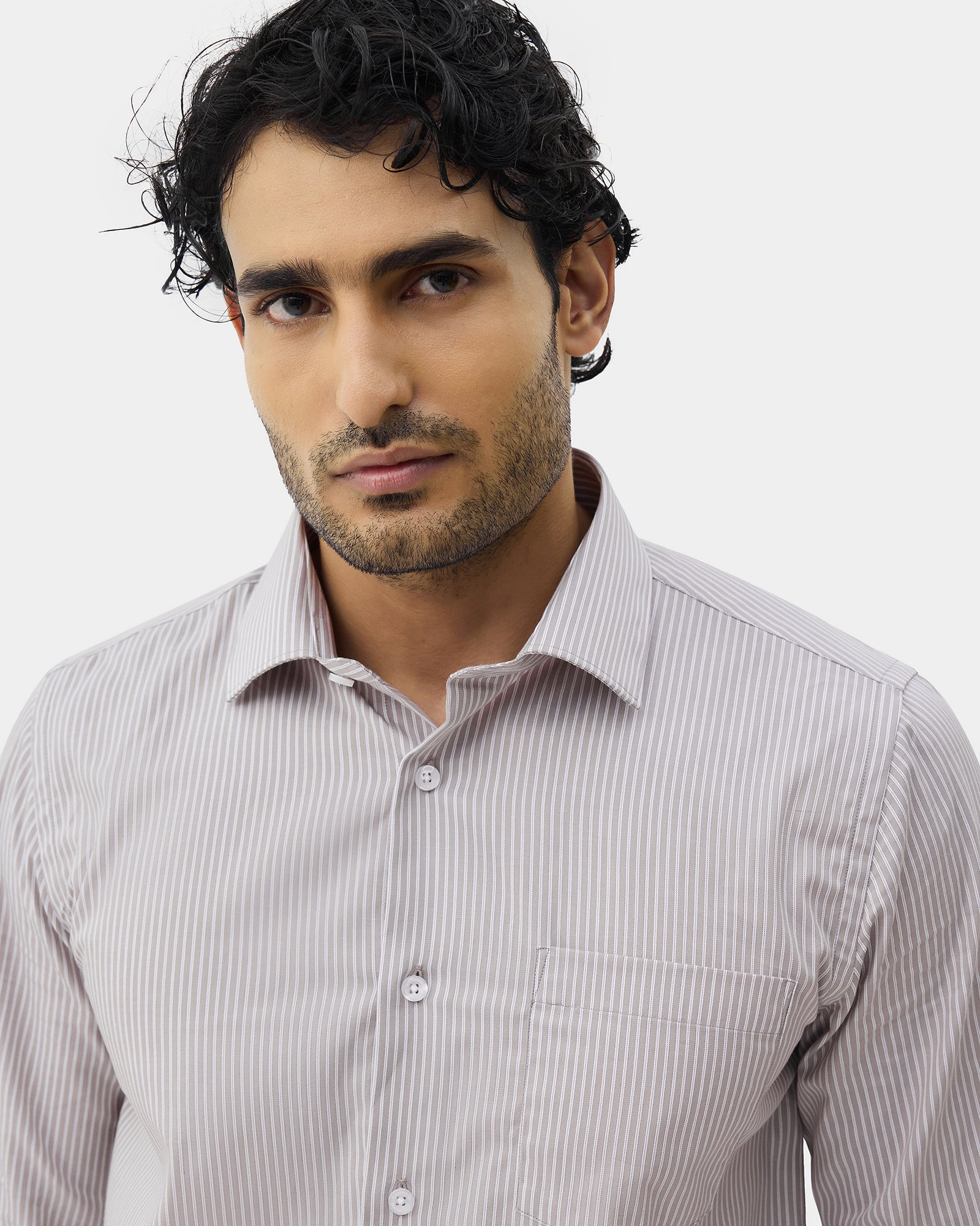 Beige Stripe Shirt - Foren