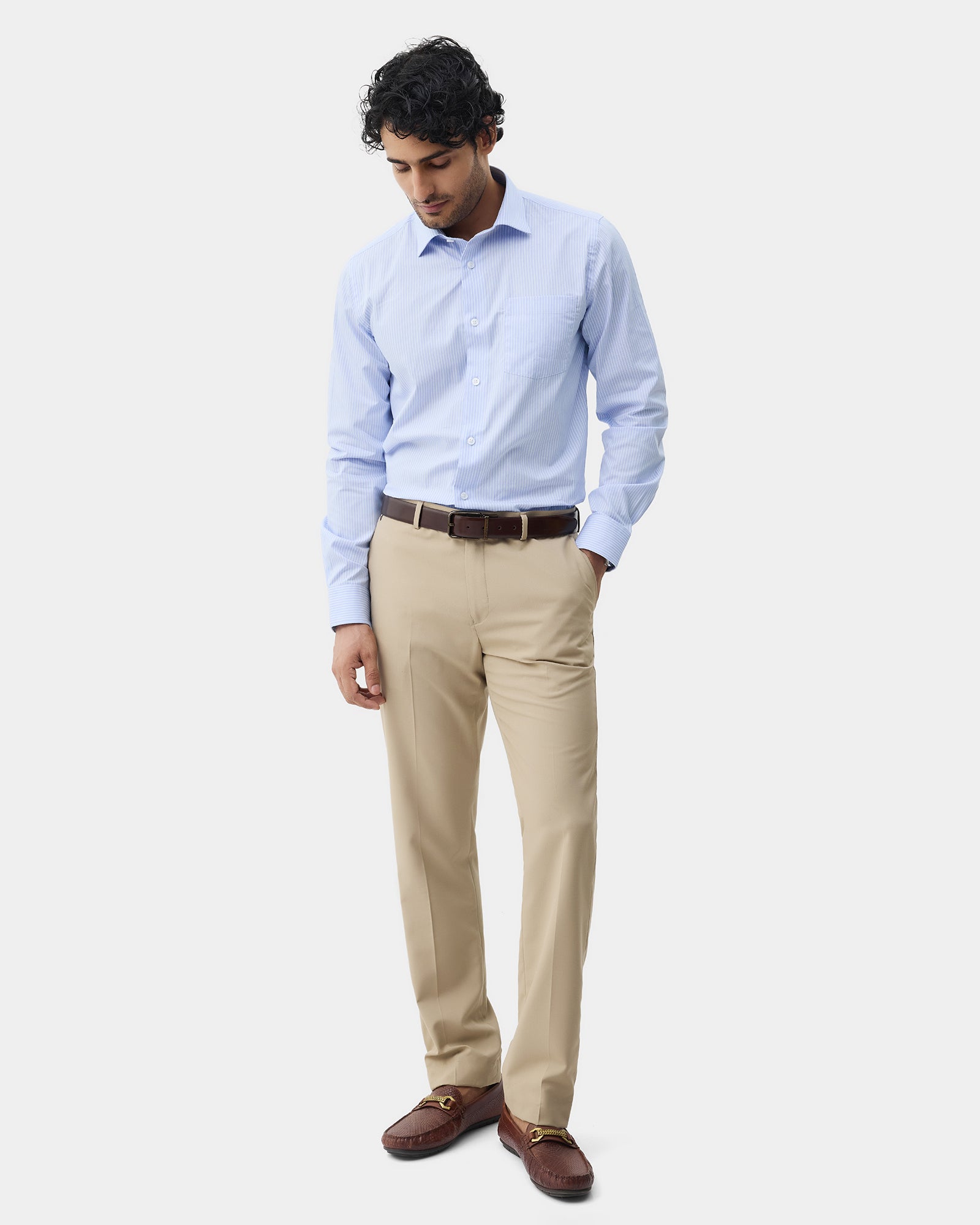 Light Blue Stripe Shirt - Foren