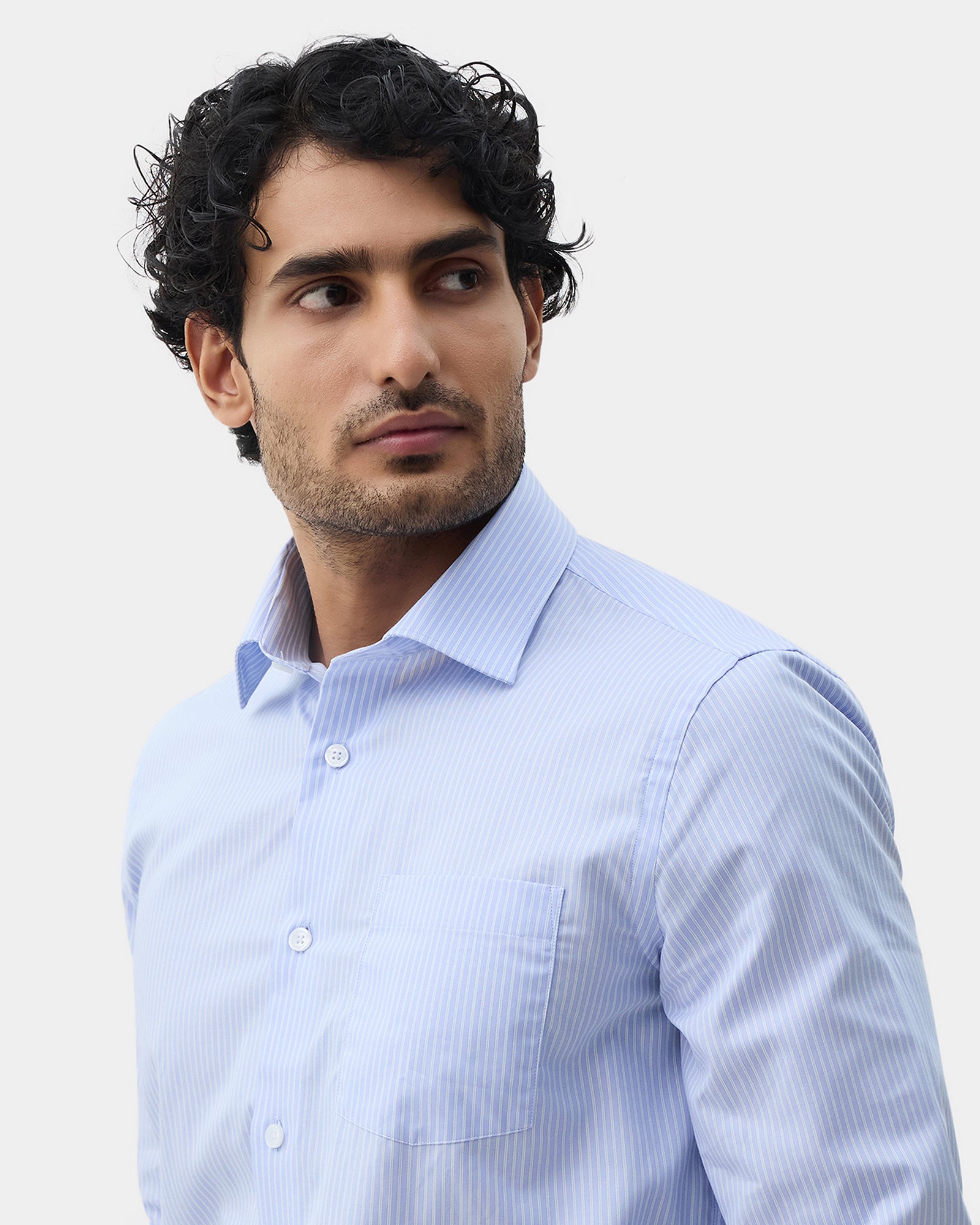 Light Blue Stripe Shirt - Foren