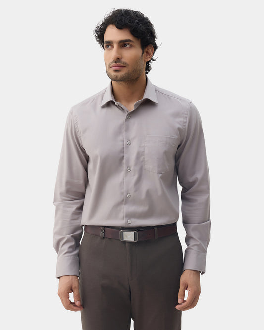 Grey Textured Shirt - Birch