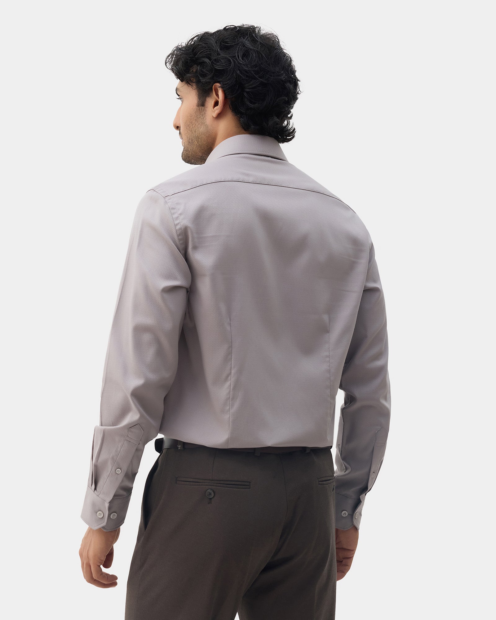 Grey Textured Shirt - Birch