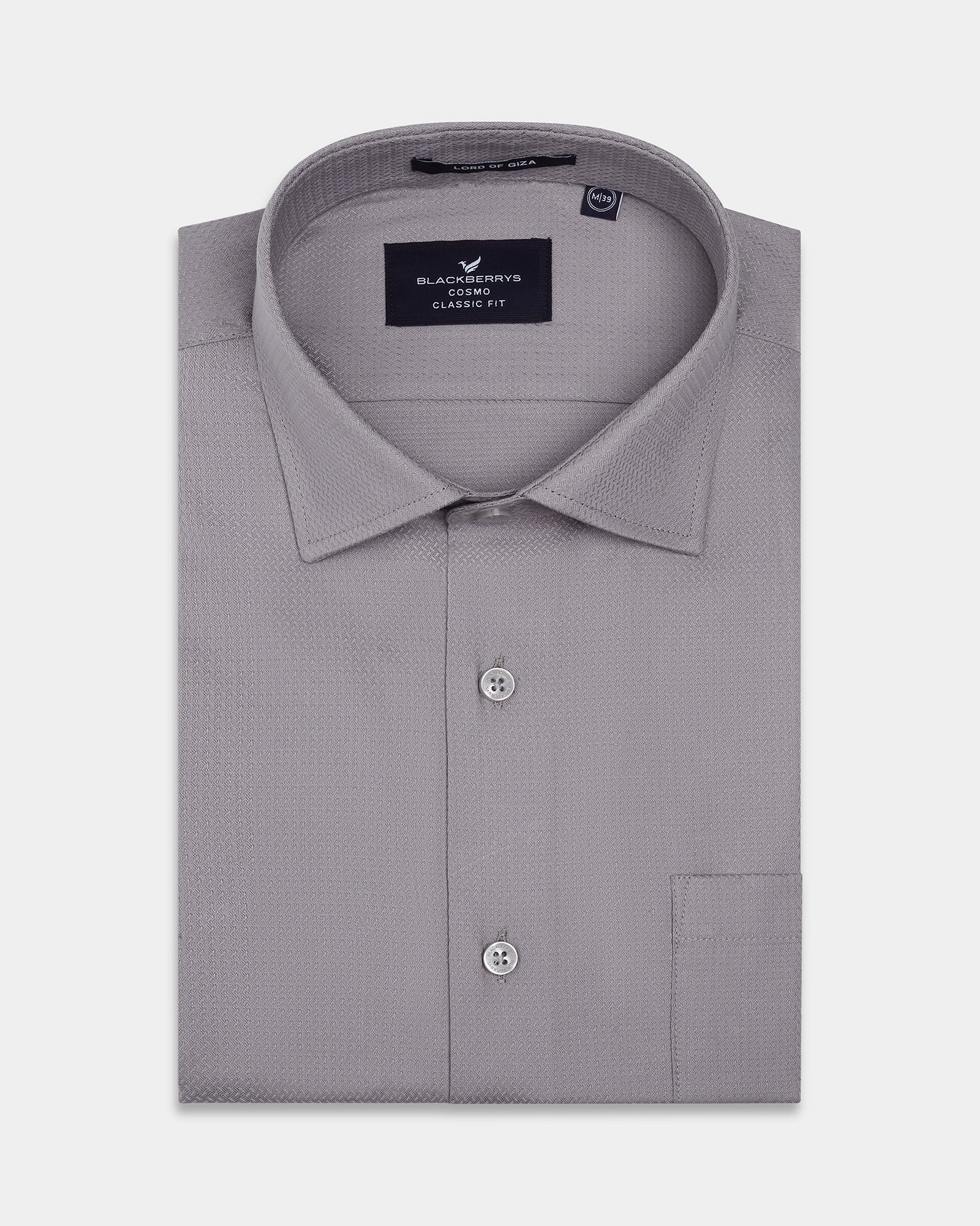 Grey Textured Shirt - Birch