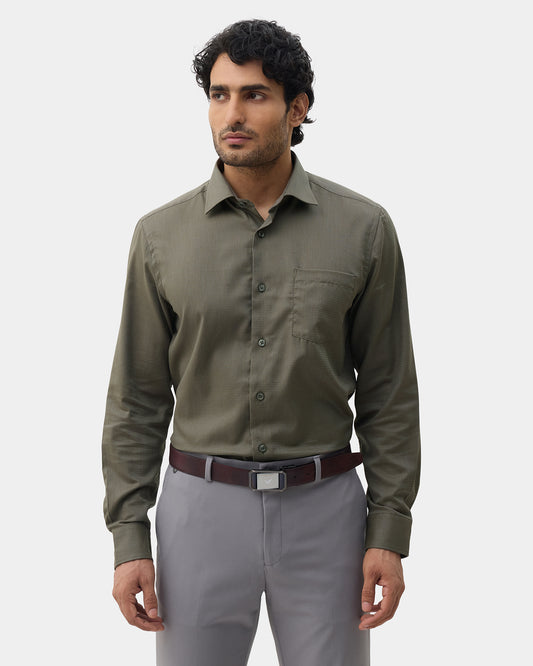 Olive Textured Shirt - Birch