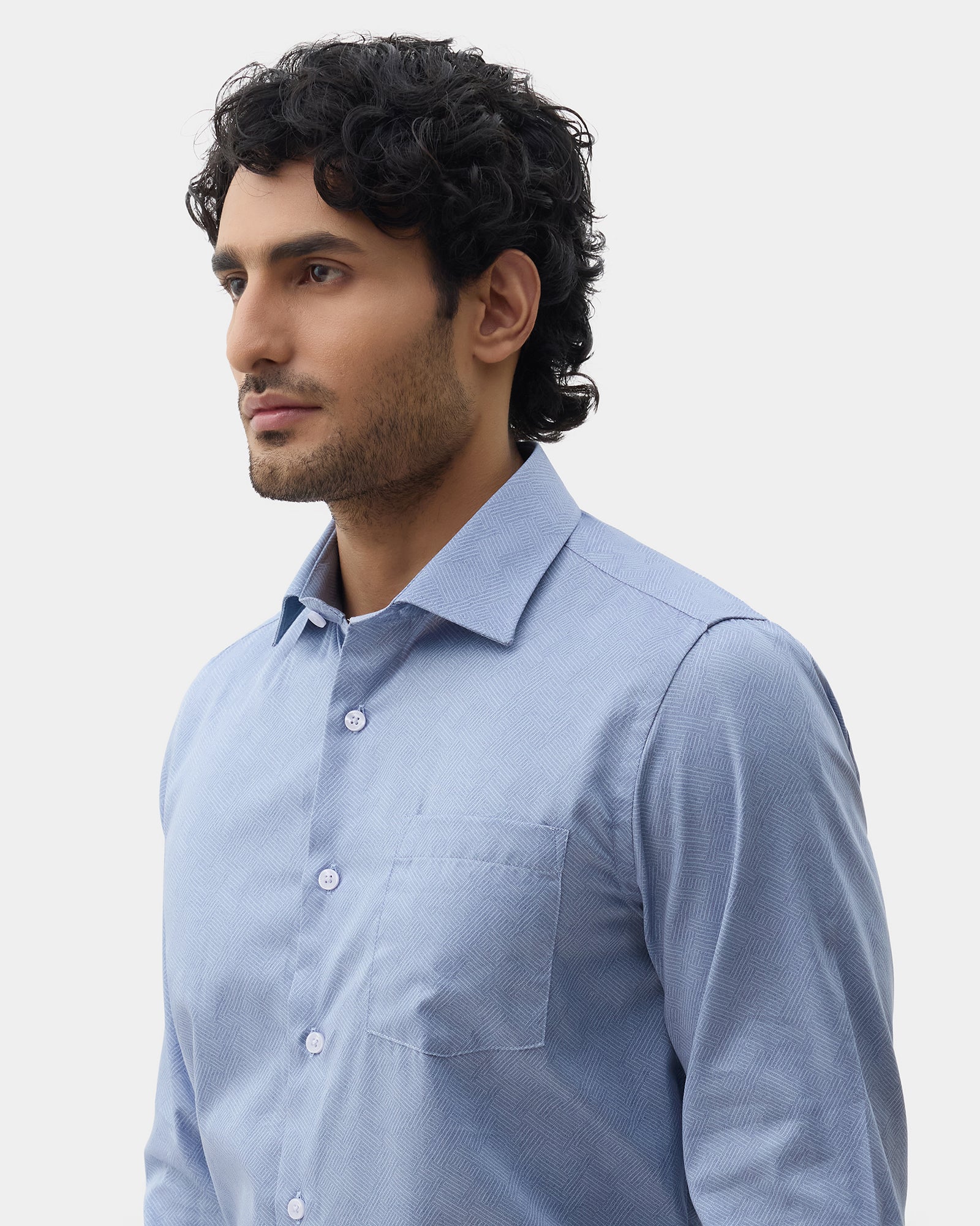 Blue Printed Shirt - Microbus