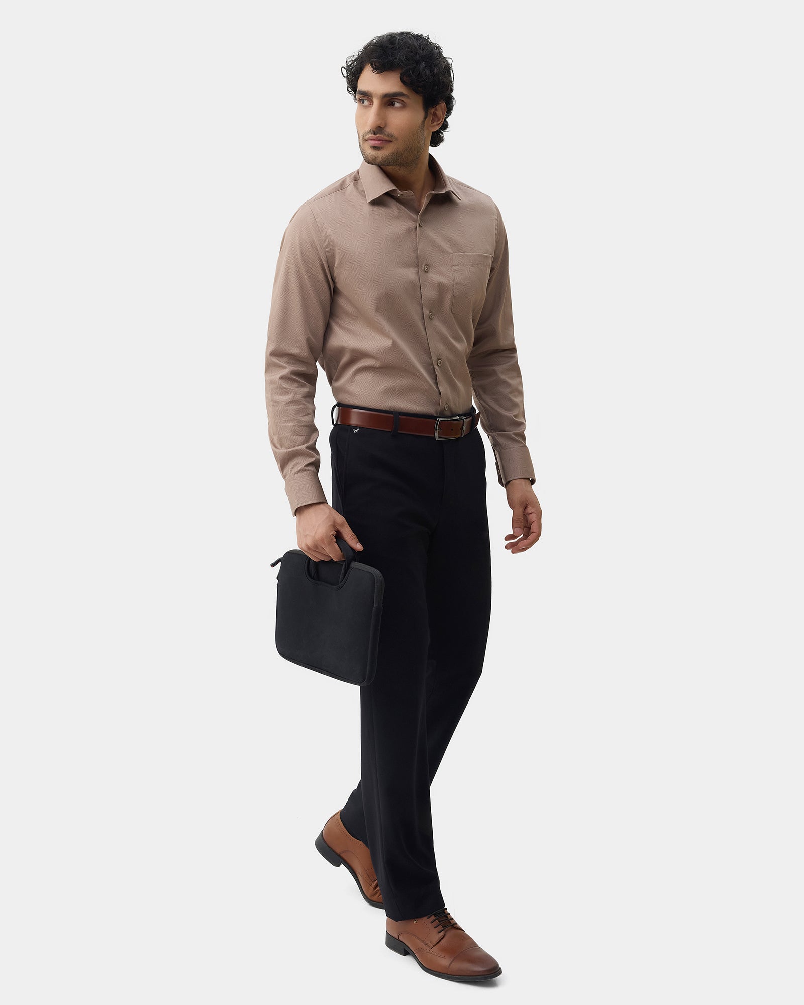 Brown Printed Shirt - Microbus