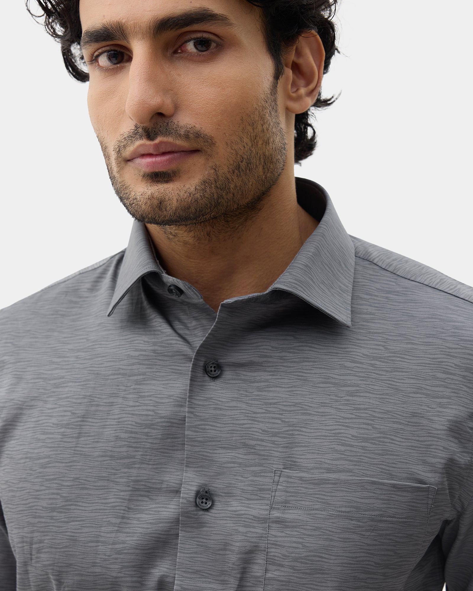 Charcoal Printed Shirt - Montero