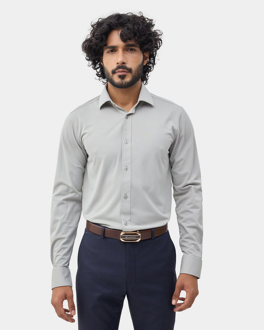 Mid Grey Solid Shirt - Electra