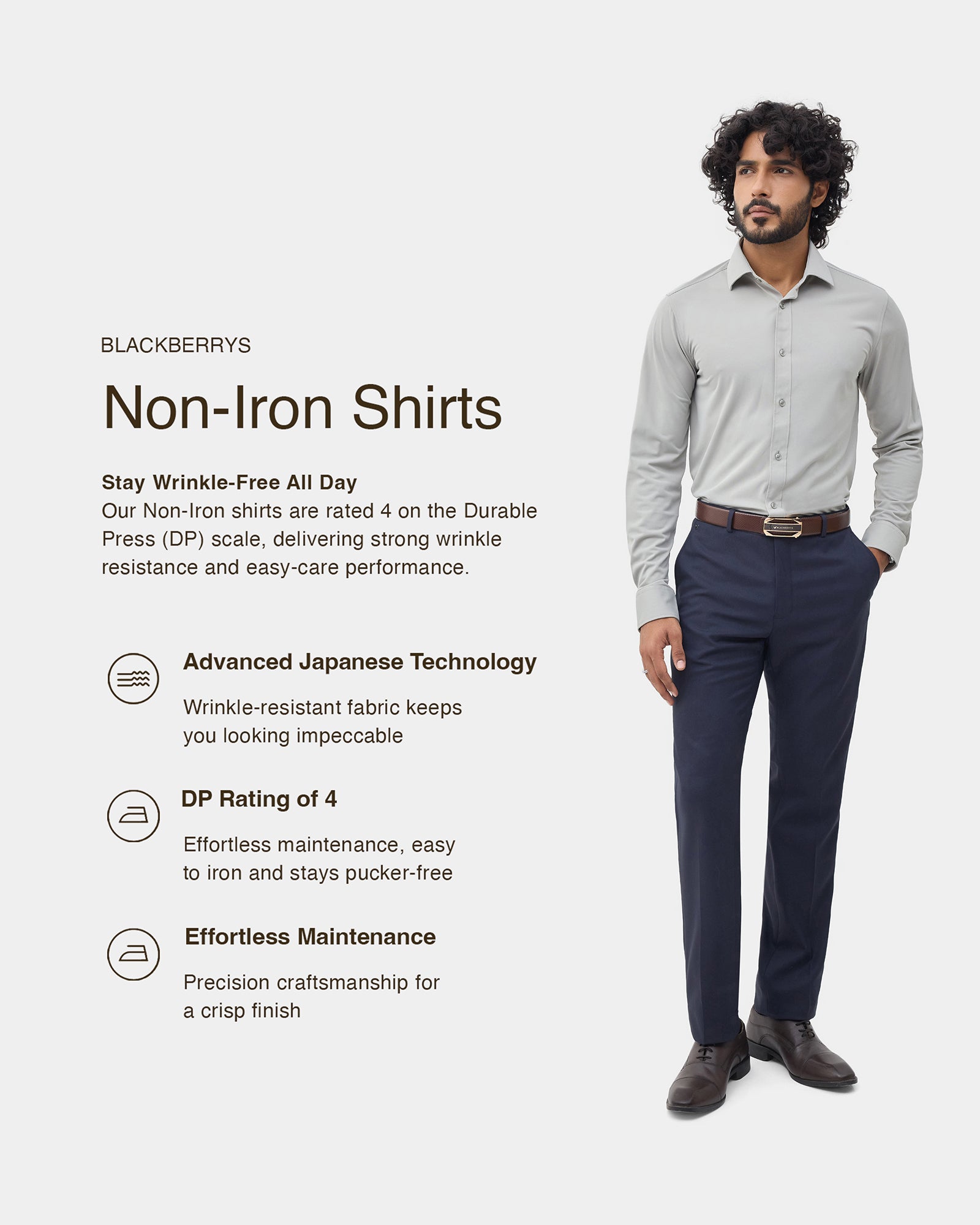 Mid Grey Solid Shirt - Electra