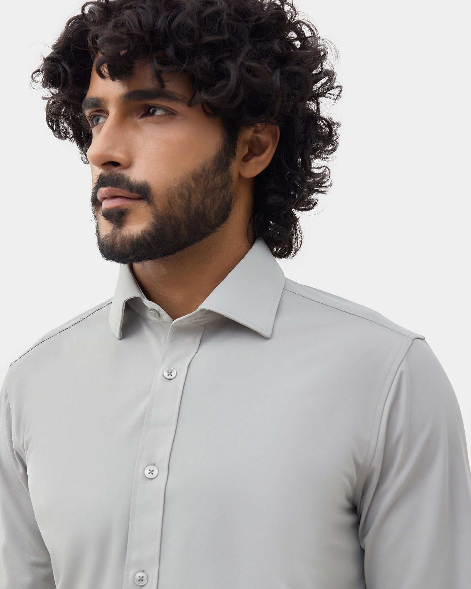 Mid Grey Solid Shirt - Electra