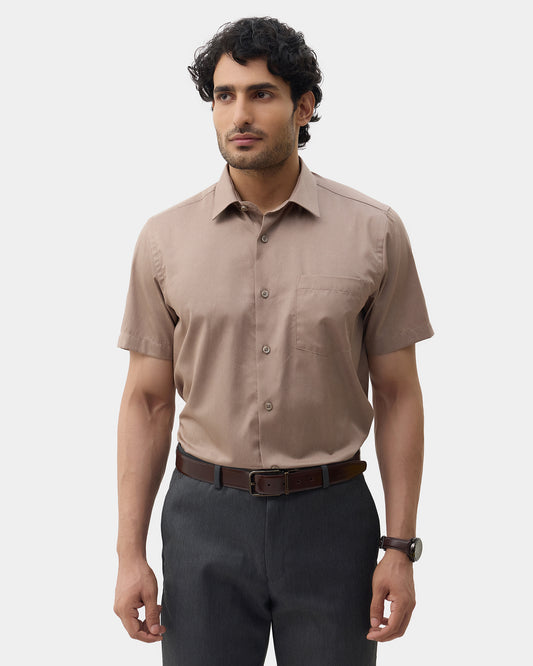 Brown Printed Shirt - Microbus