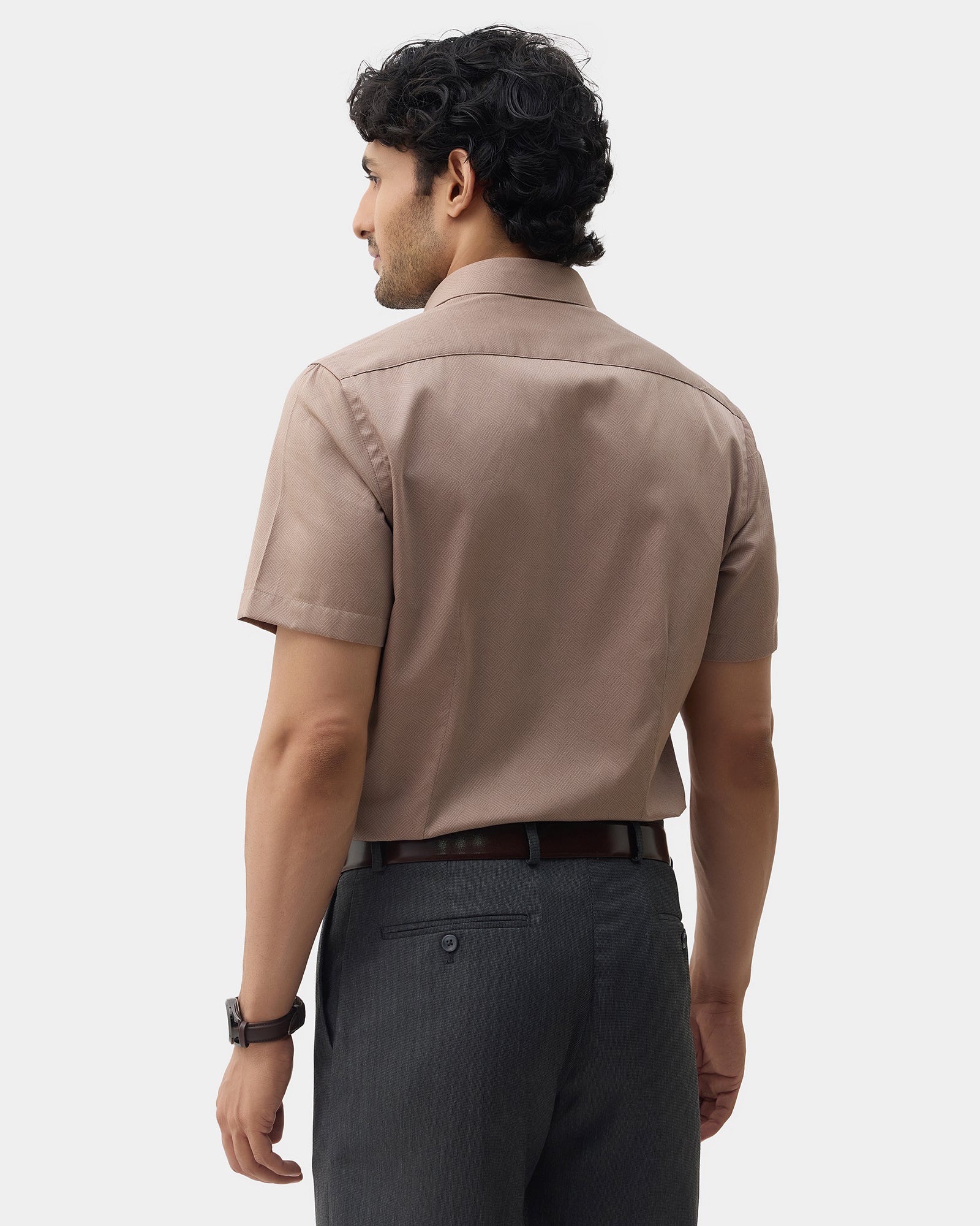 Brown Printed Shirt - Microbus