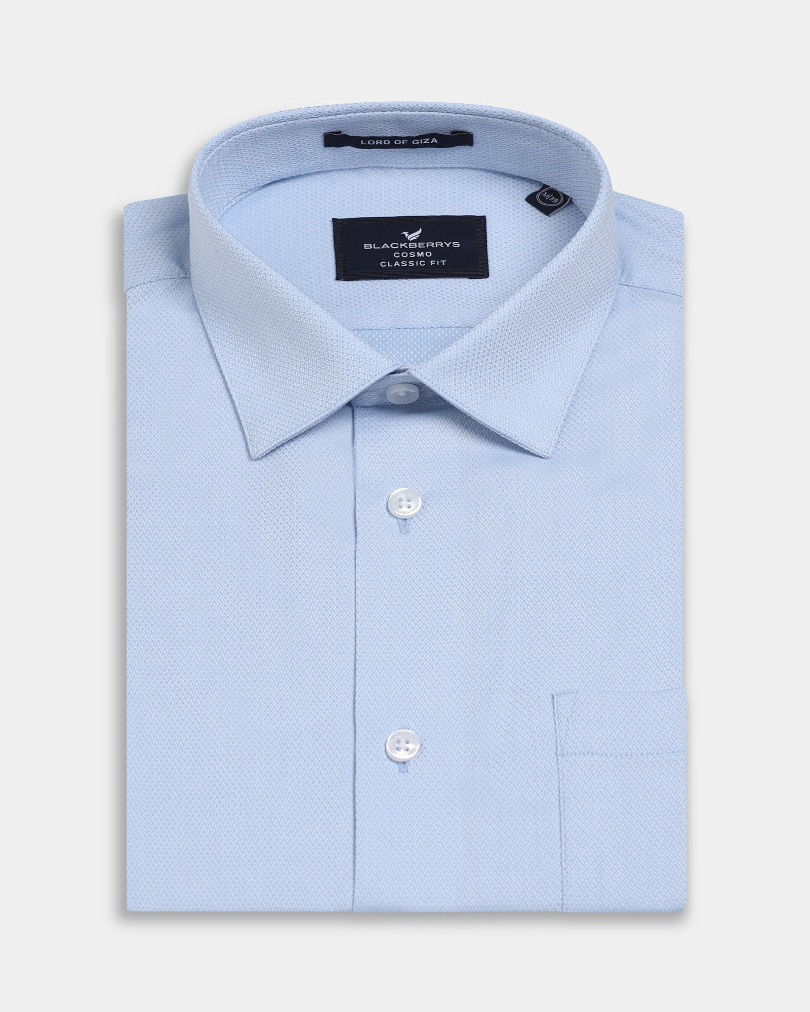 Light Blue Textured Shirt - Maky