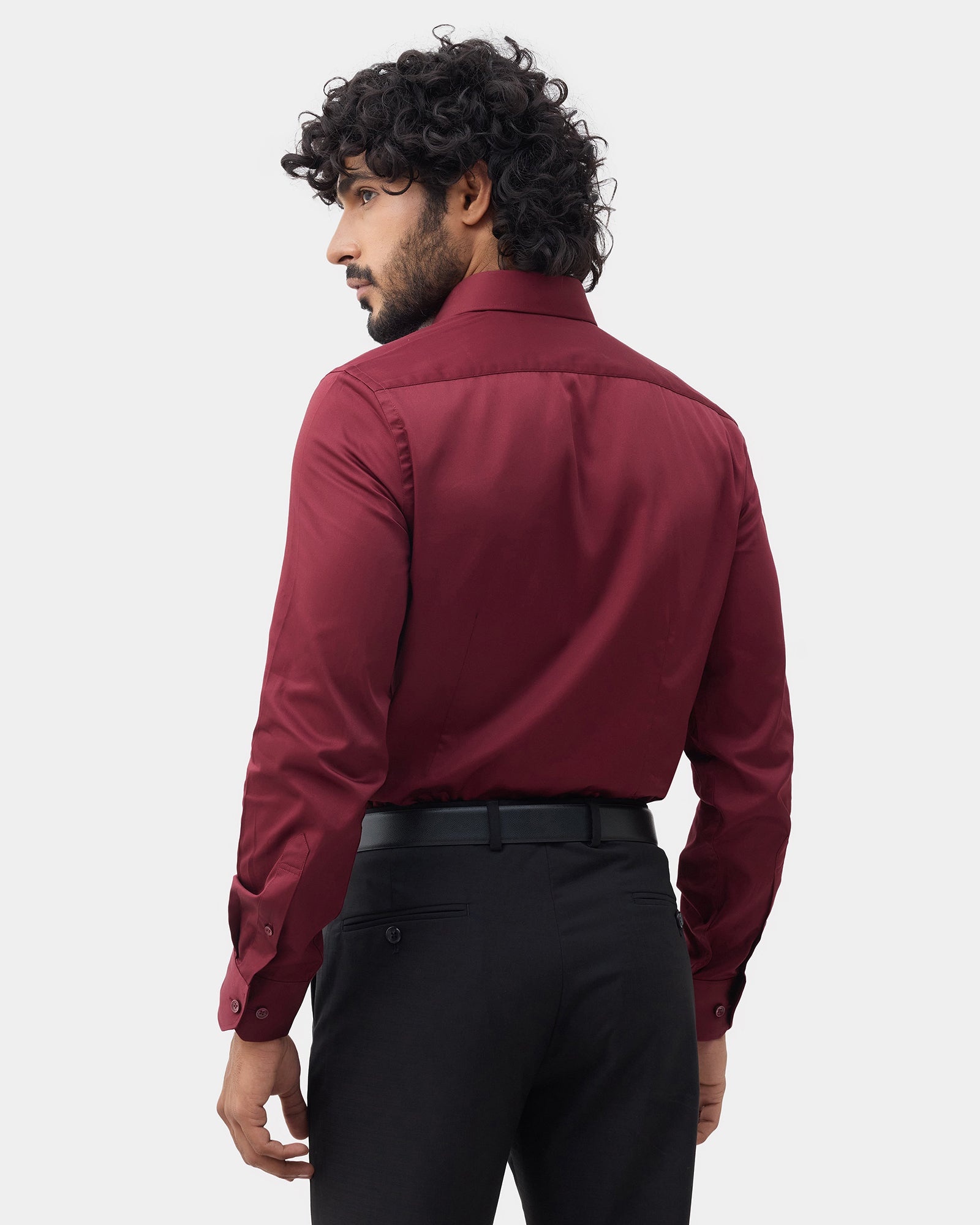 Maroon Solid Shirt - Alaska
