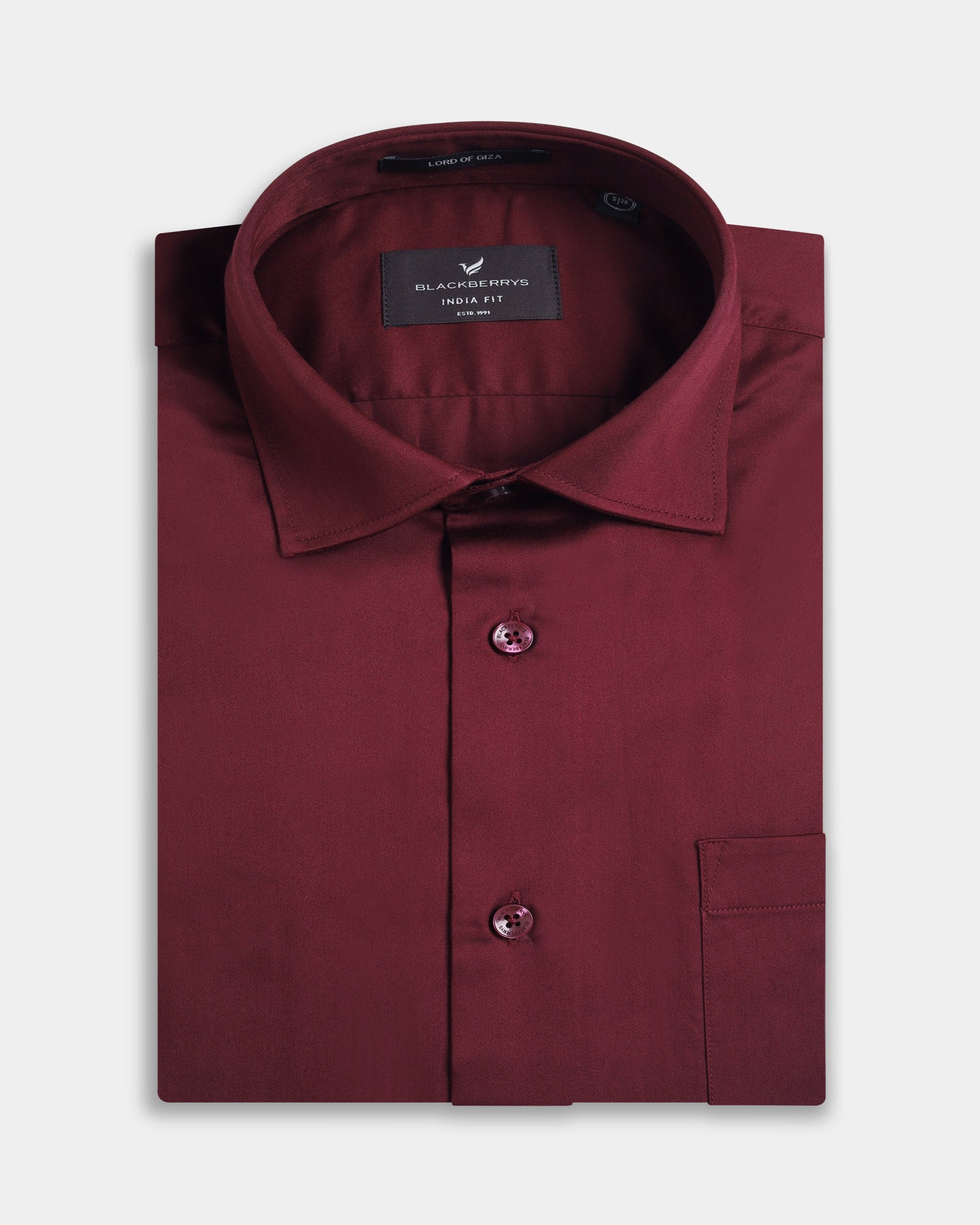 Maroon Solid Shirt - Alaska